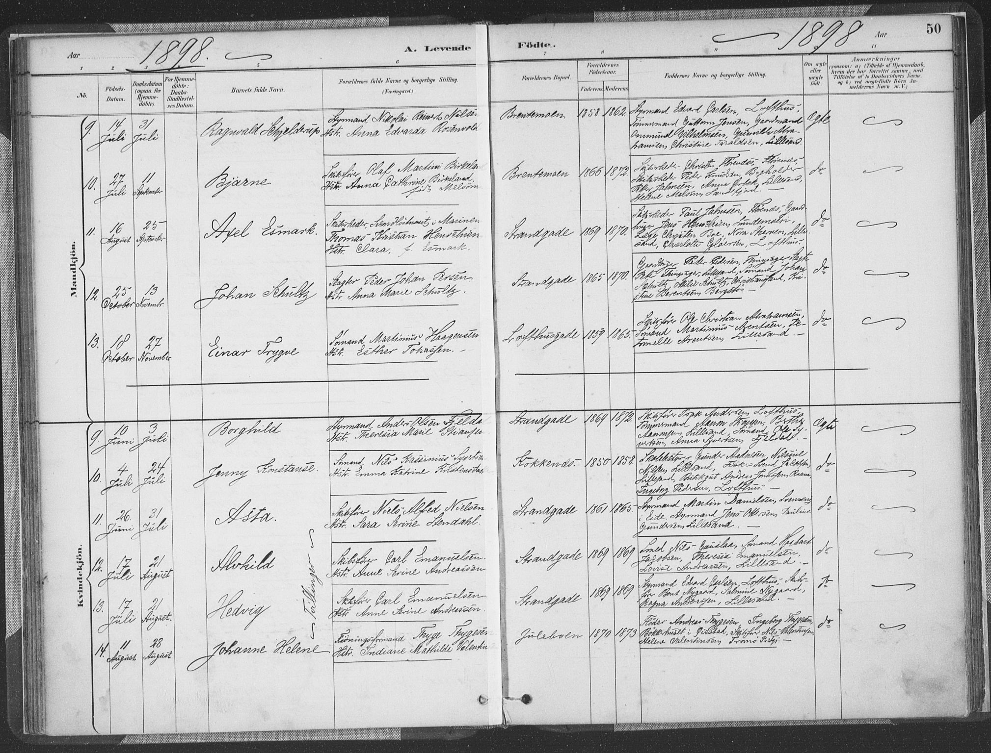 Vestre Moland sokneprestkontor, AV/SAK-1111-0046/F/Fa/Faa/L0001: Ministerialbok nr. A 1, 1884-1899, s. 51