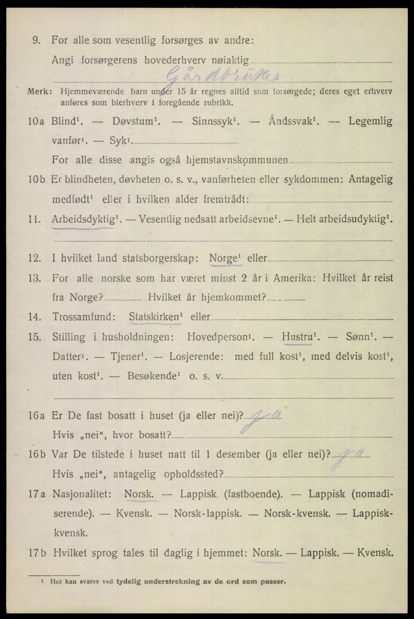 SAT, Folketelling 1920 for 1843 Bodin herred, 1920, s. 3277