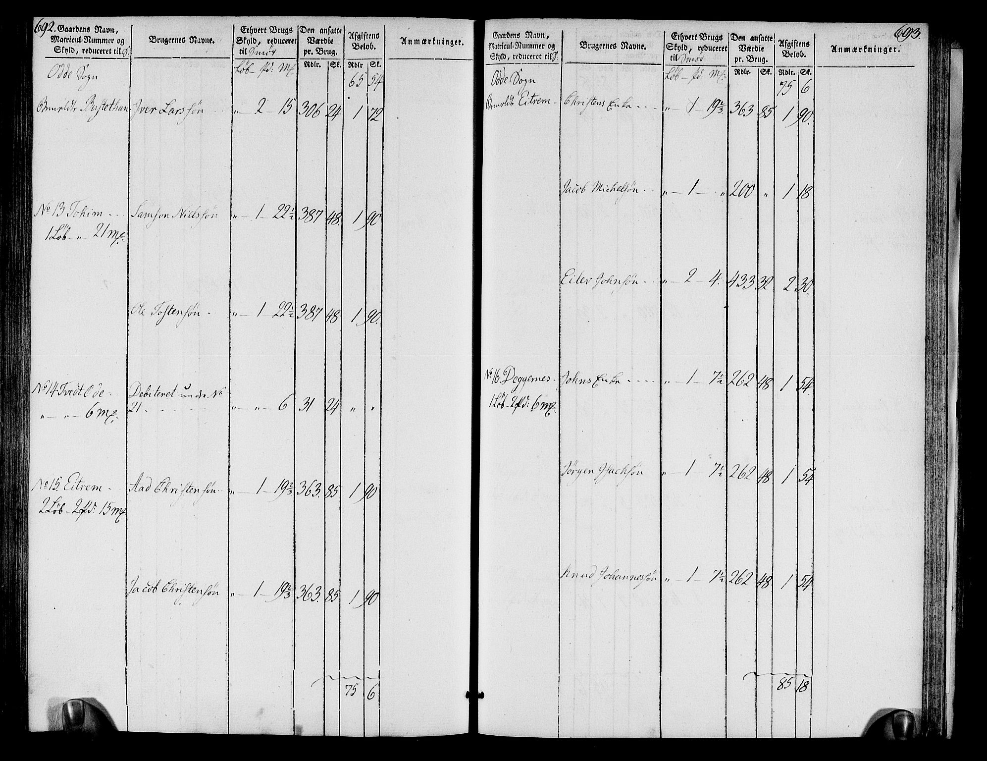 Rentekammeret inntil 1814, Realistisk ordnet avdeling, AV/RA-EA-4070/N/Ne/Nea/L0109: Sunnhordland og Hardanger fogderi. Oppebørselsregister, 1803-1804, s. 350