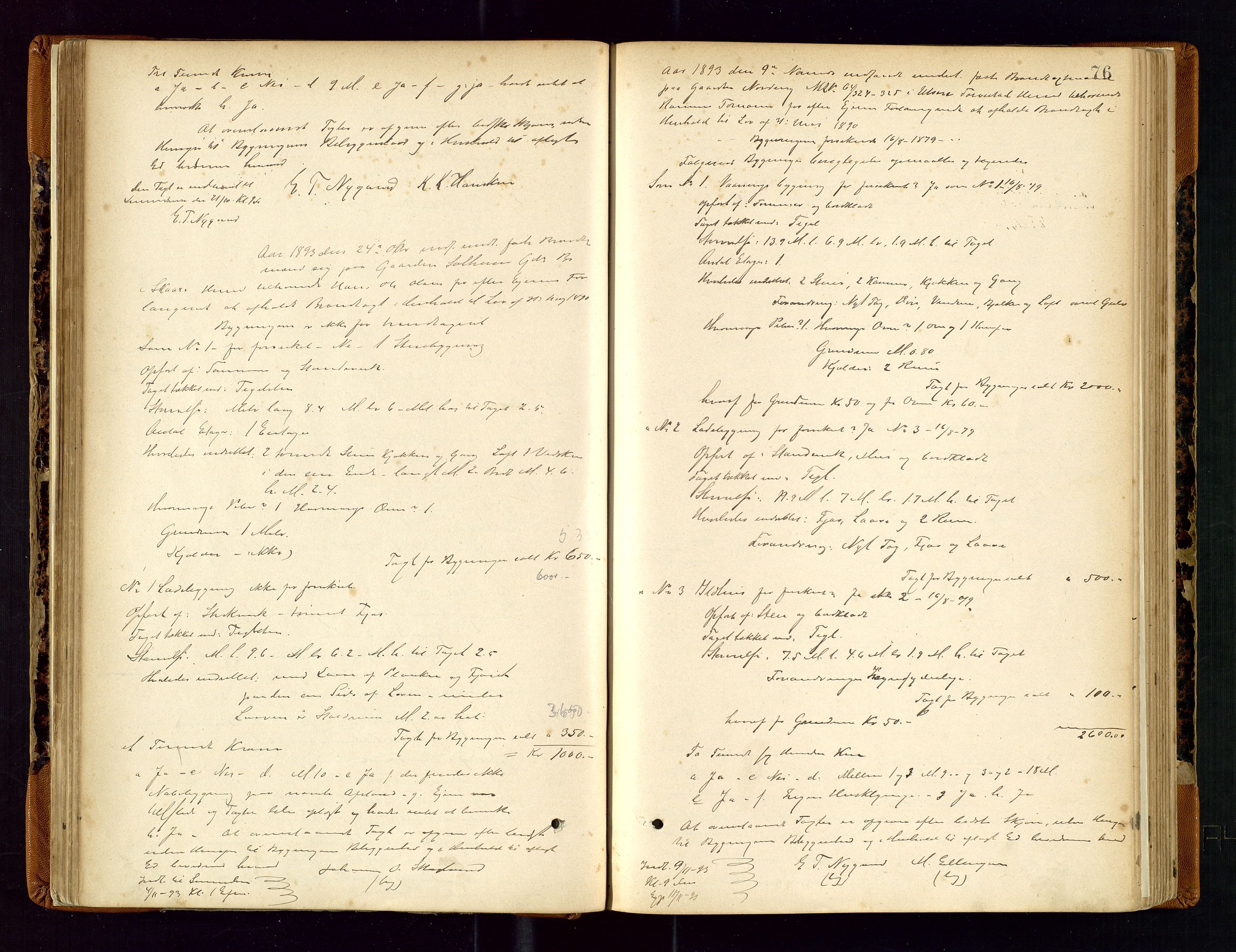 Torvestad lensmannskontor, SAST/A-100307/1/Goa/L0002: "Brandtaxationsprotokol for Torvestad Thinglag", 1883-1917, s. 75b-76a