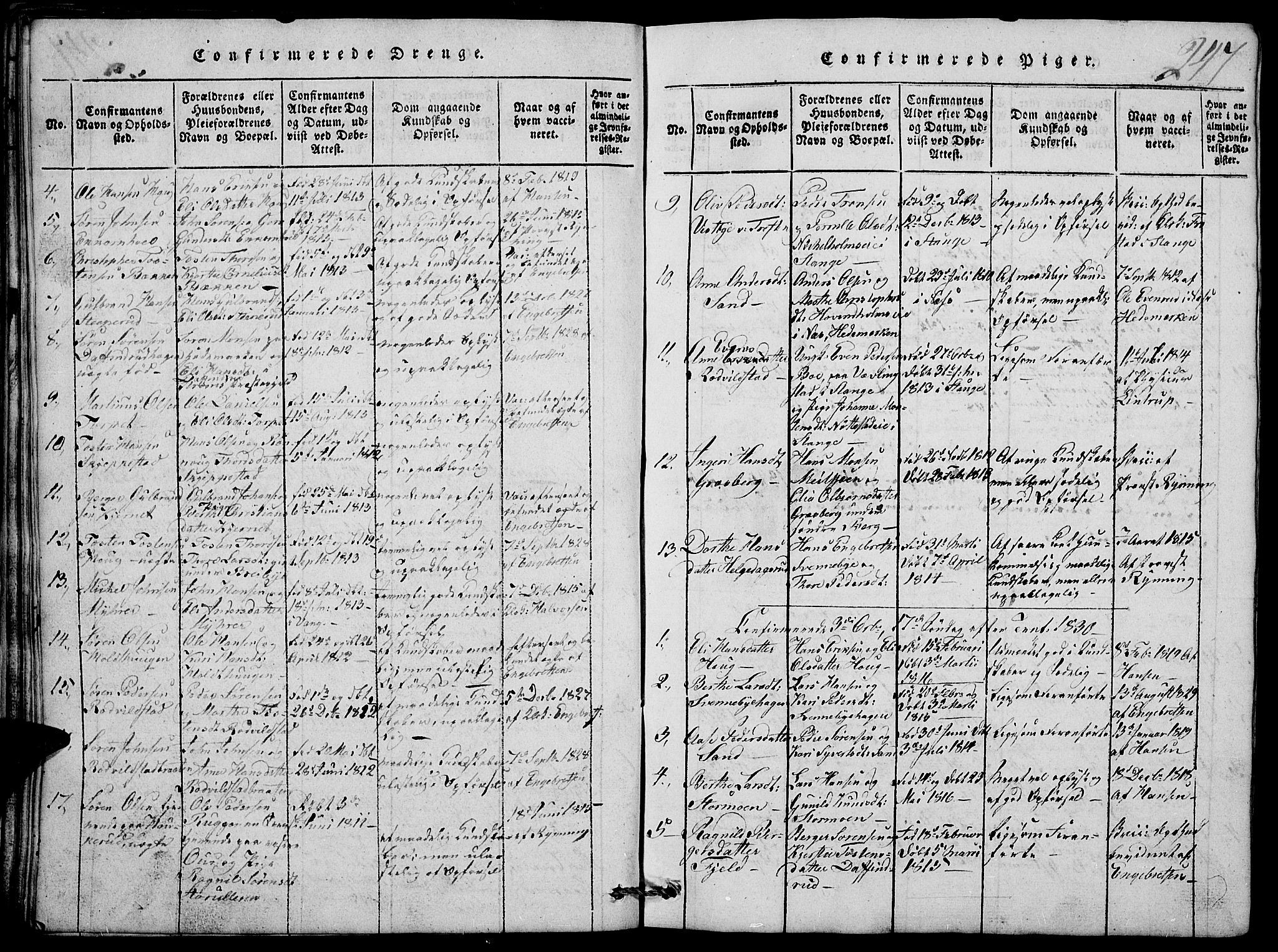 Nord-Odal prestekontor, AV/SAH-PREST-032/H/Ha/Hab/L0001: Klokkerbok nr. 1, 1819-1838, s. 247