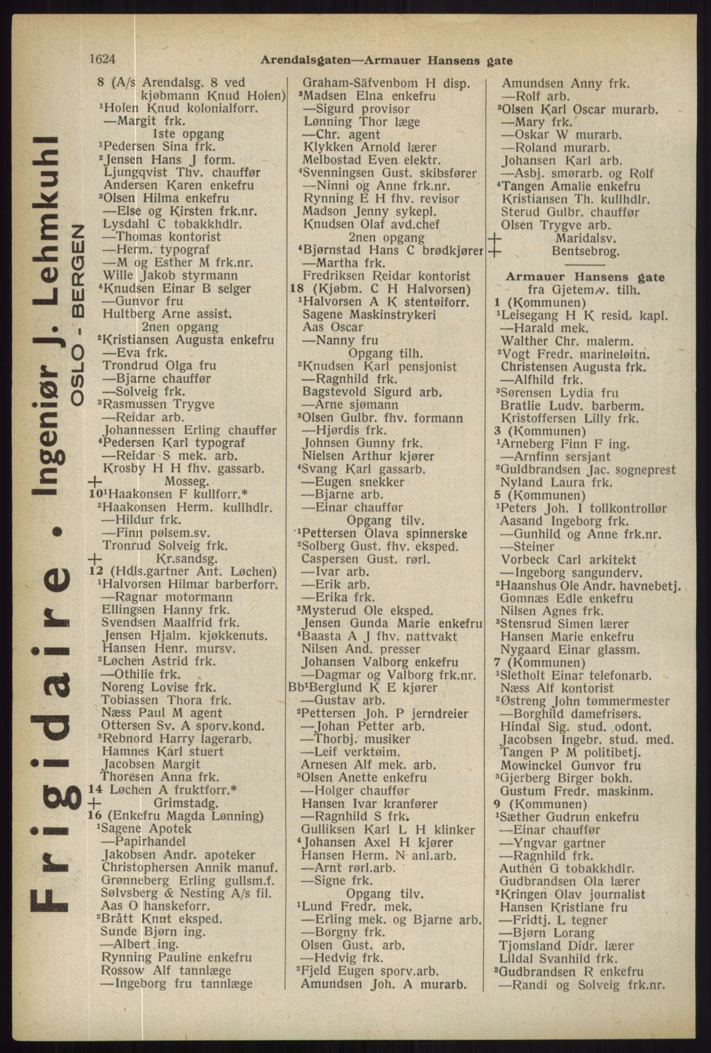 Kristiania/Oslo adressebok, PUBL/-, 1936, s. 1624
