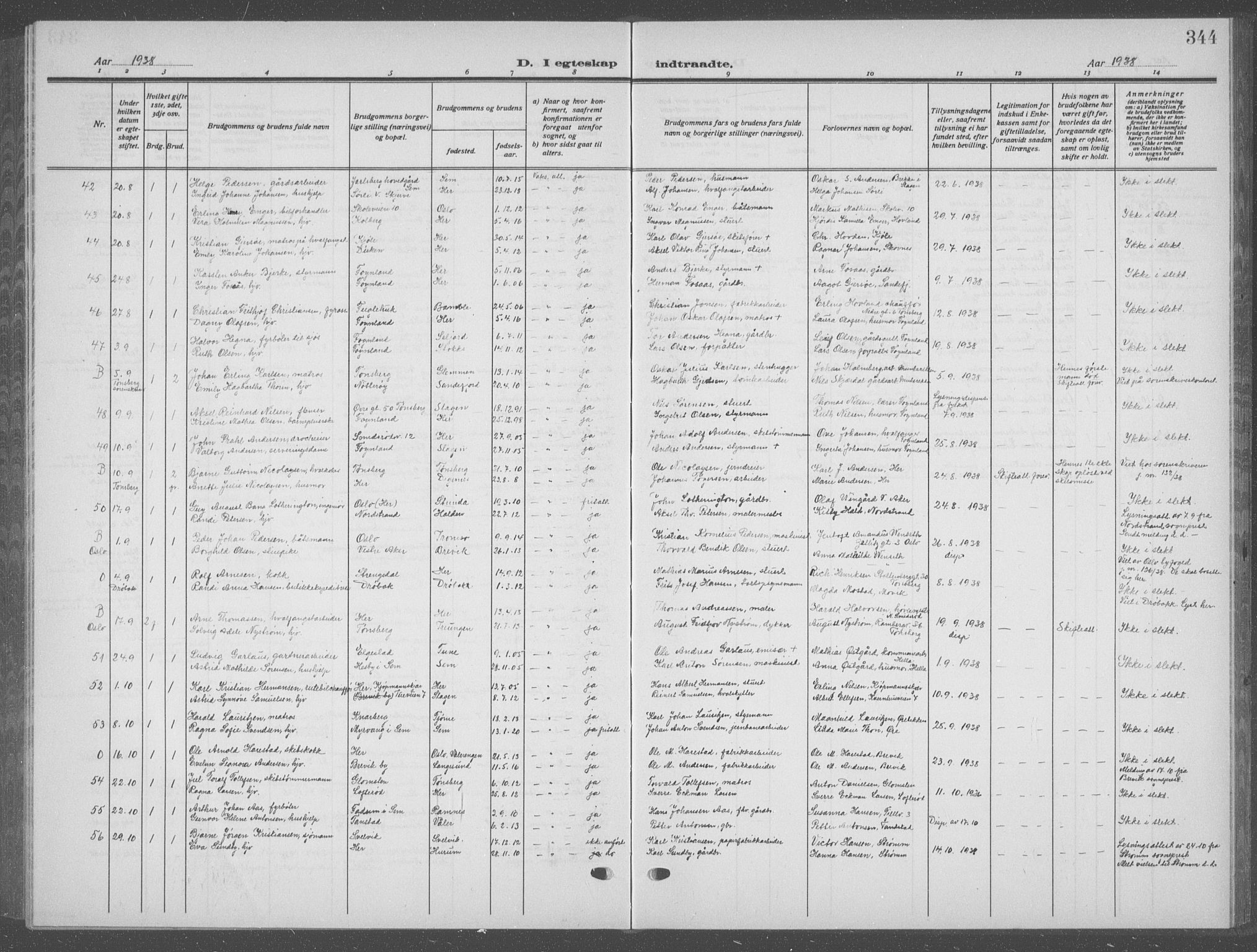 Nøtterøy kirkebøker, AV/SAKO-A-354/G/Ga/L0006: Klokkerbok nr. I 6, 1925-1939, s. 344