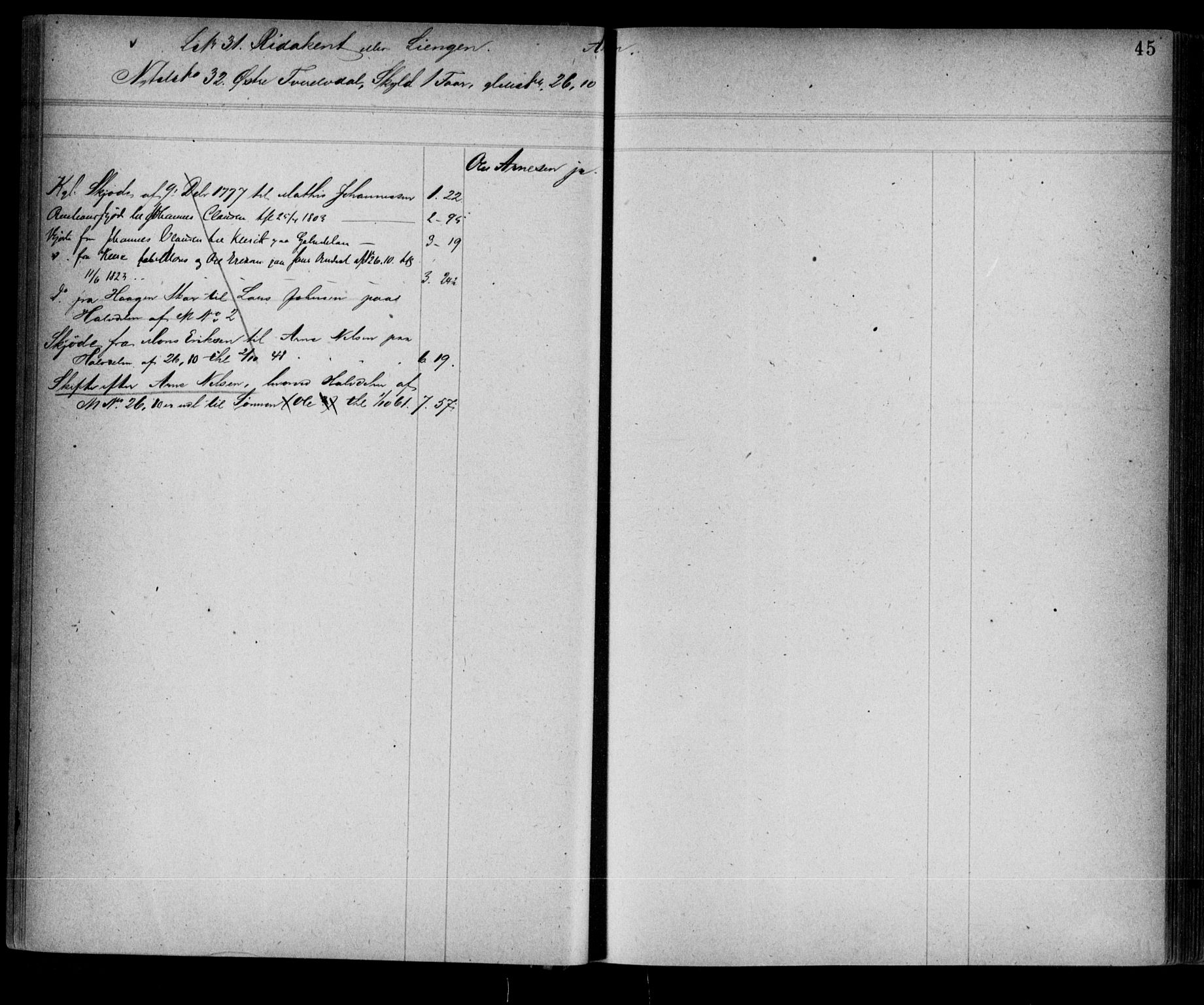 Alta fogderi/sorenskriveri, AV/SATØ-SATØ-5/1/K/Kb/Kba/L0008pantereg: Panteregister nr. 8, 1776, s. 45