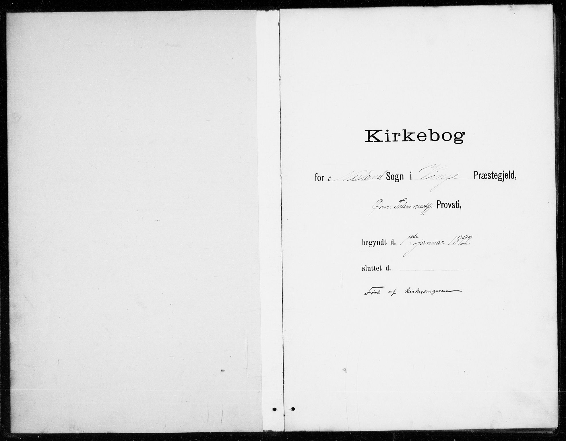 Vinje kirkebøker, SAKO/A-312/G/Gb/L0003: Klokkerbok nr. II 3, 1892-1943