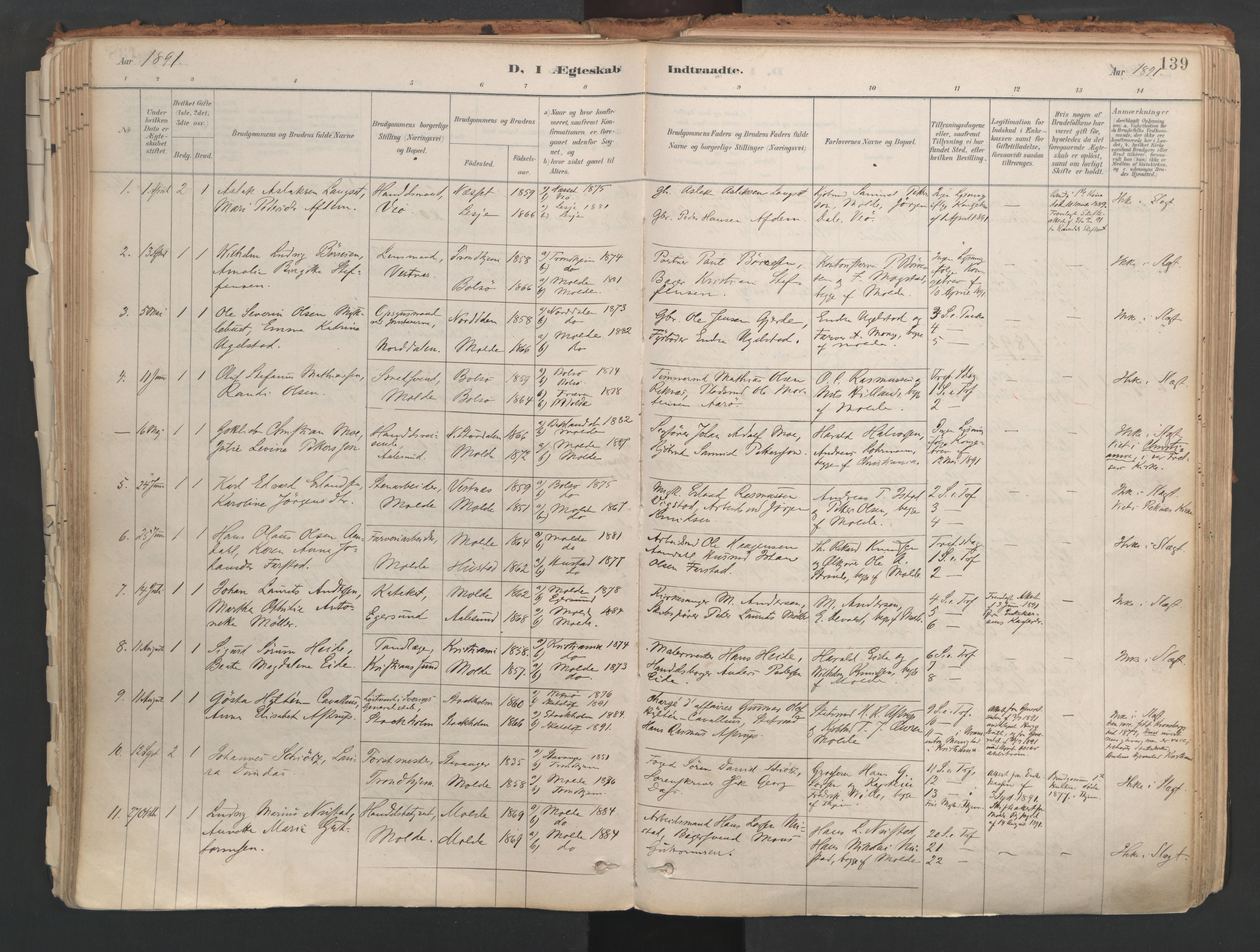 Ministerialprotokoller, klokkerbøker og fødselsregistre - Møre og Romsdal, SAT/A-1454/558/L0692: Ministerialbok nr. 558A06, 1887-1971, s. 139