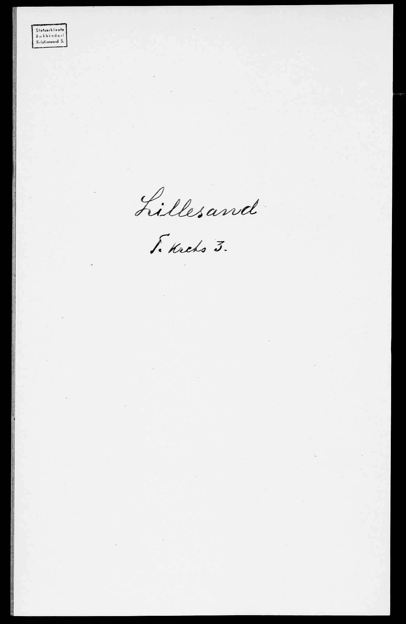 SAK, Folketelling 1875 for 0905B Vestre Moland prestegjeld, Lillesand ladested, 1875, s. 203