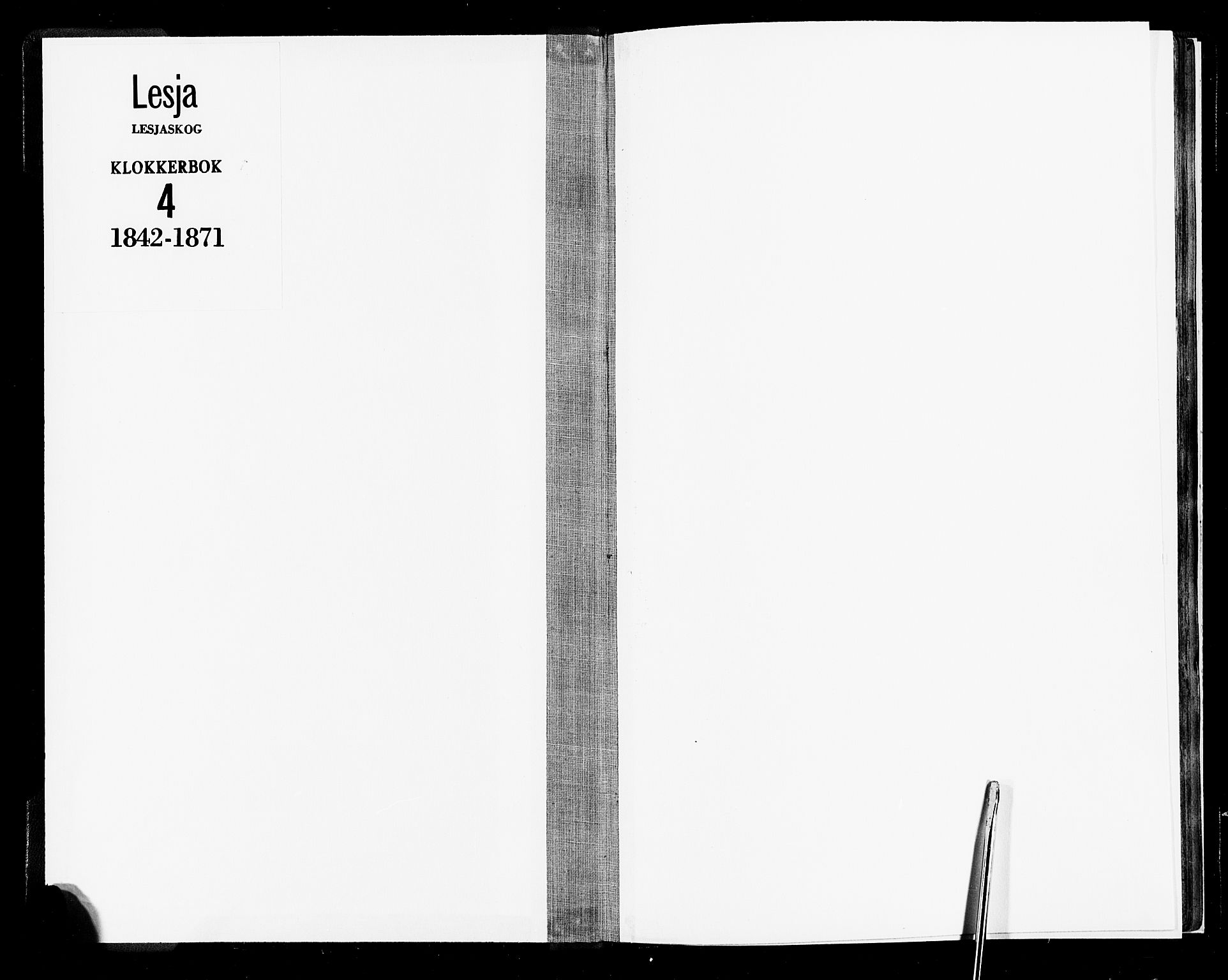 Lesja prestekontor, SAH/PREST-068/H/Ha/Hab/L0004: Klokkerbok nr. 4, 1842-1871