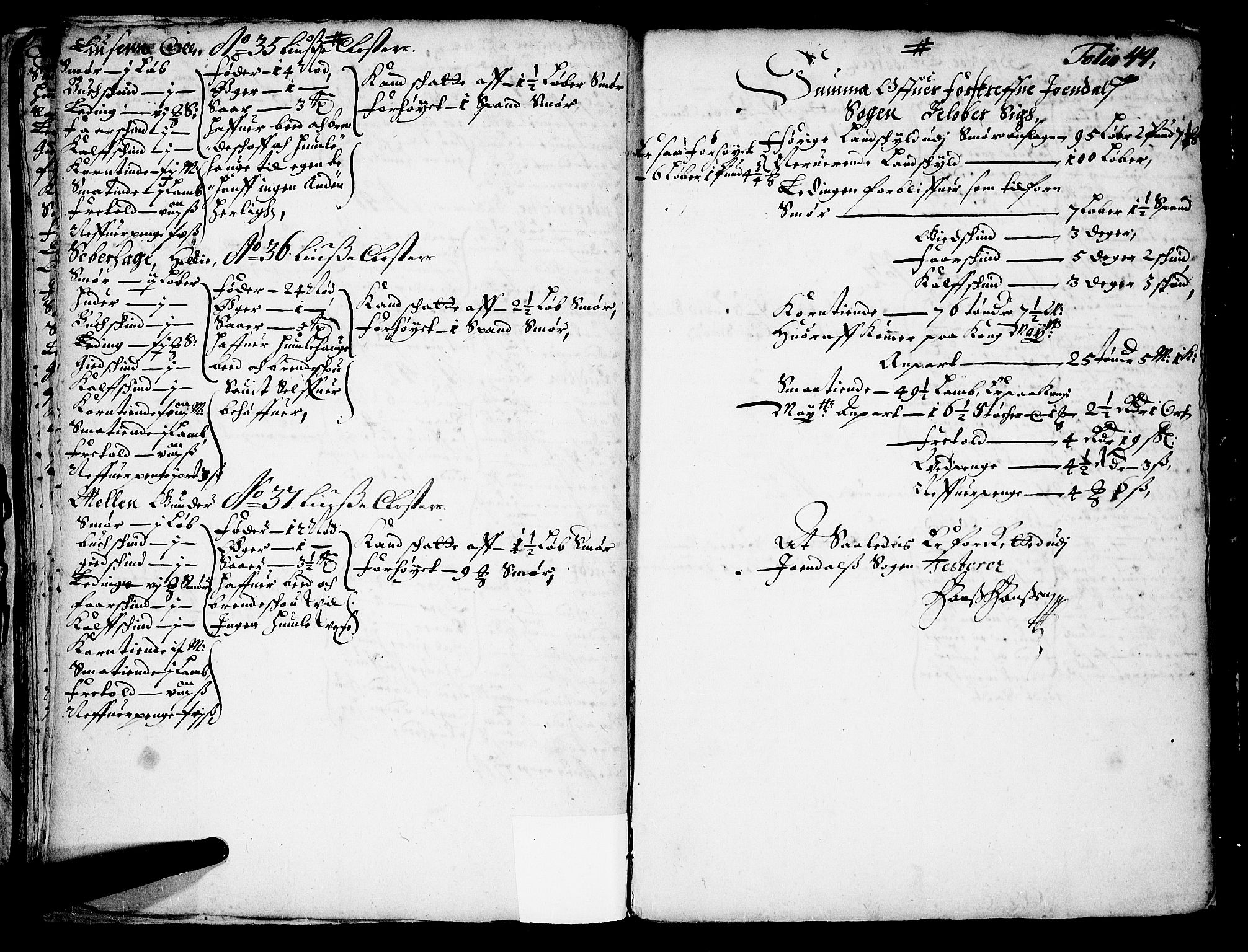 Rentekammeret inntil 1814, Realistisk ordnet avdeling, AV/RA-EA-4070/N/Nb/Nba/L0037: Hardanger fogderi, 1667, s. 43b-44a