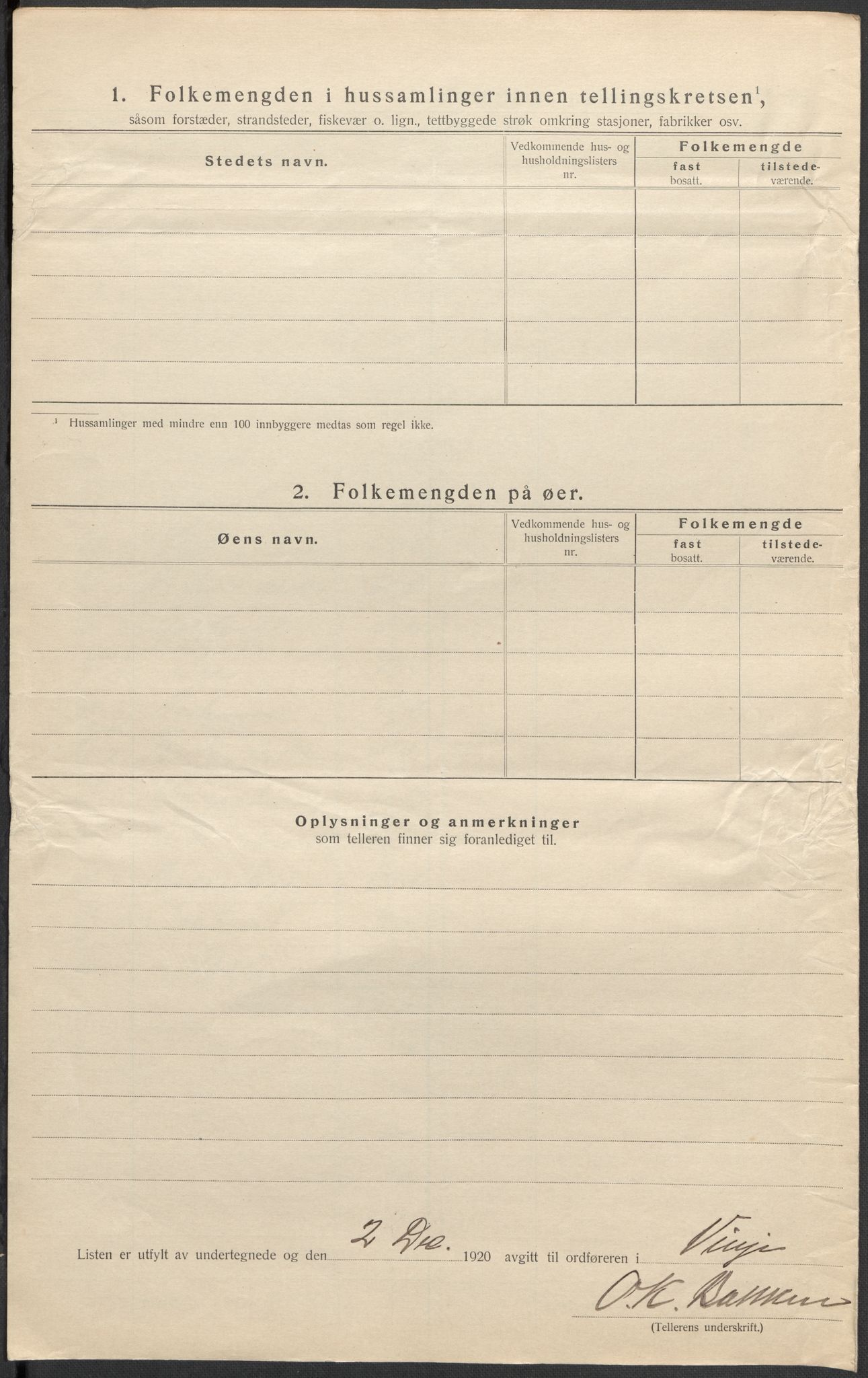 SAKO, Folketelling 1920 for 0834 Vinje herred, 1920, s. 33