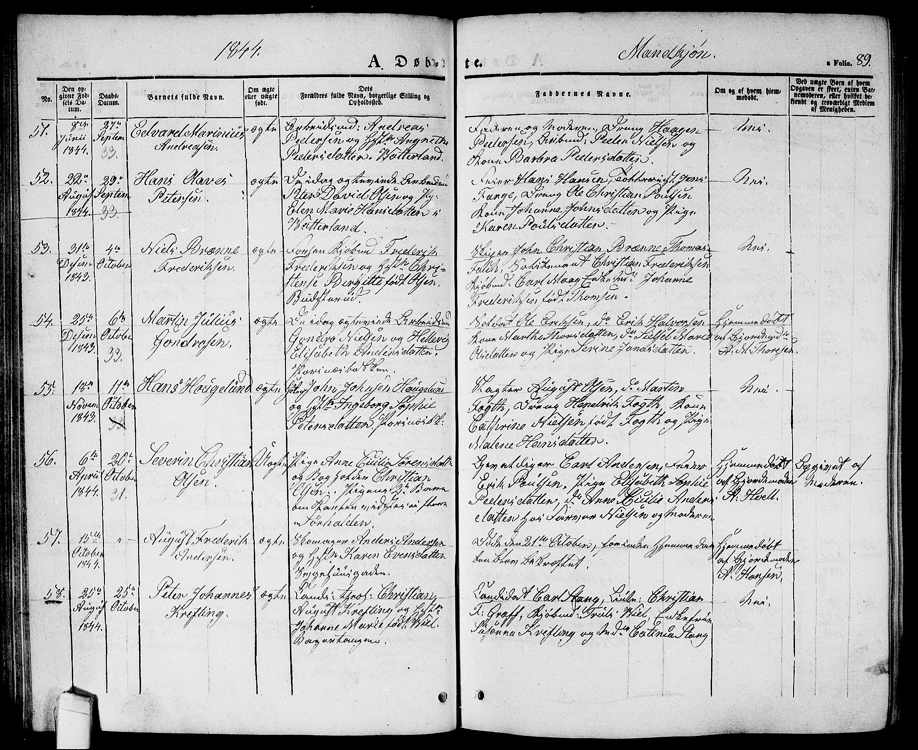 Halden prestekontor Kirkebøker, AV/SAO-A-10909/G/Ga/L0003: Klokkerbok nr. 3, 1834-1844, s. 89