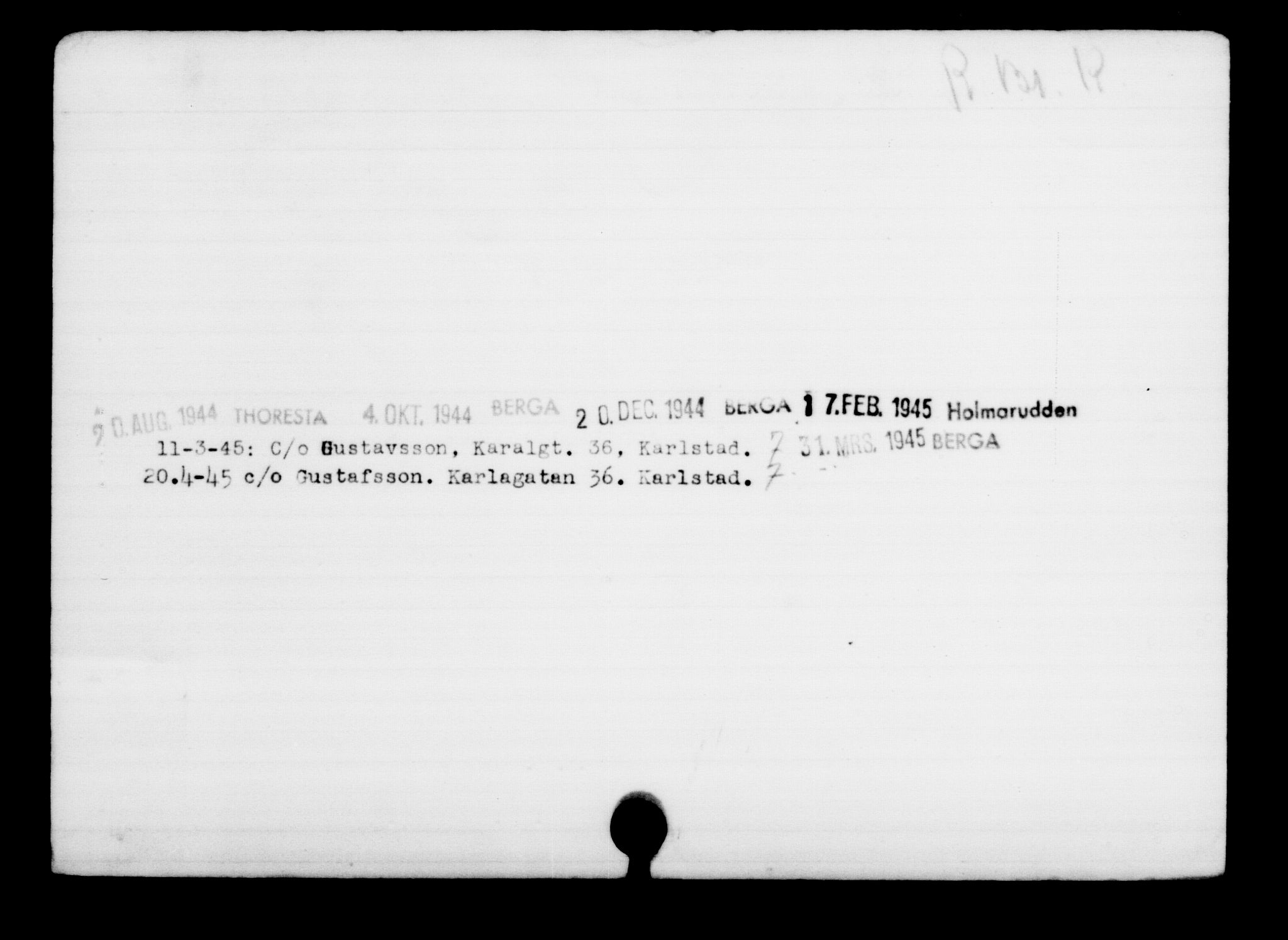 Utenriksstasjonene, Legasjonen i Stockholm, Flyktningkontoret, AV/RA-S-6753/V/Va/L0001: Kjesäterkartoteket, flyktninger med registreringsnr. 1-1000, 1940-1945, s. 889