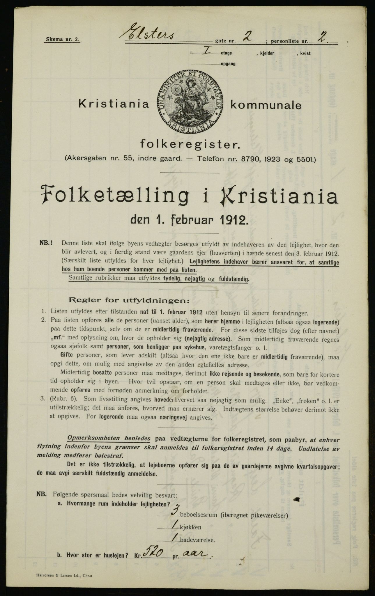 OBA, Kommunal folketelling 1.2.1912 for Kristiania, 1912, s. 20806