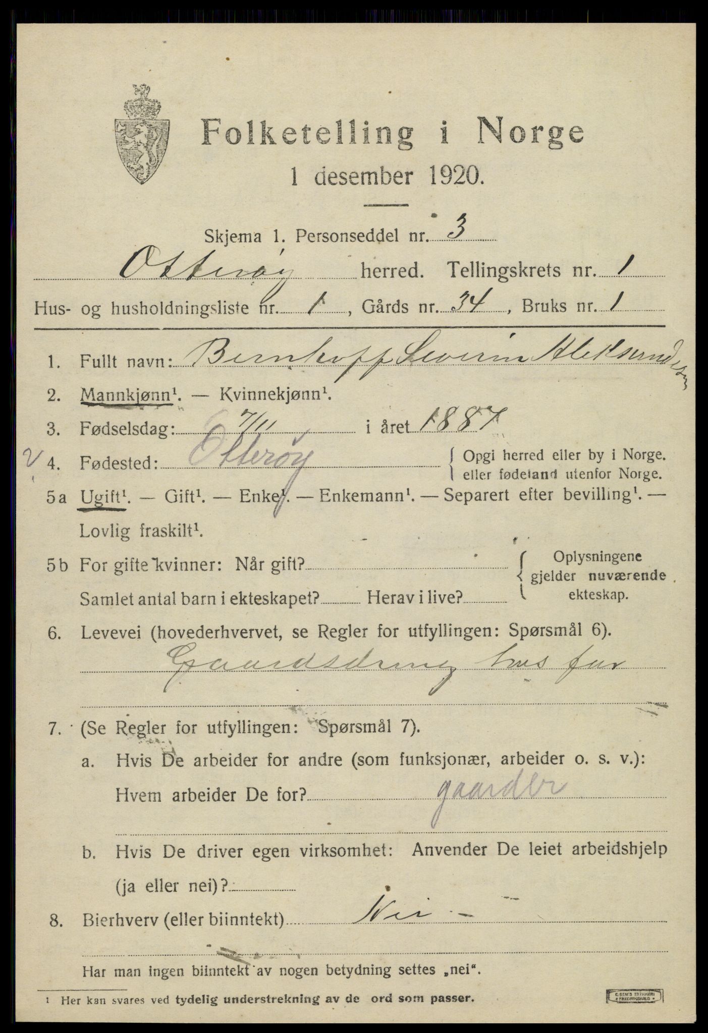 SAT, Folketelling 1920 for 1747 Otterøy herred, 1920, s. 619