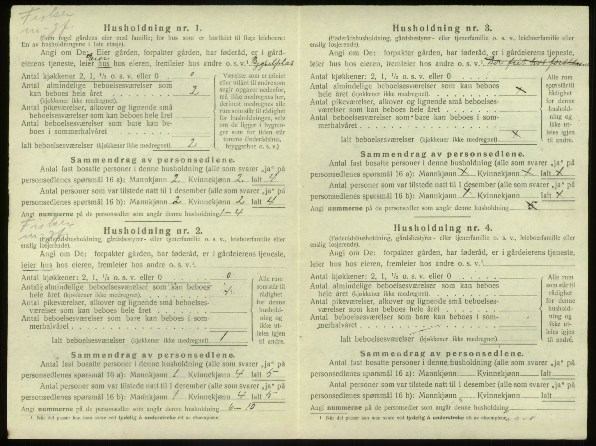 SAB, Folketelling 1920 for 1439 Sør-Vågsøy herred, 1920, s. 196