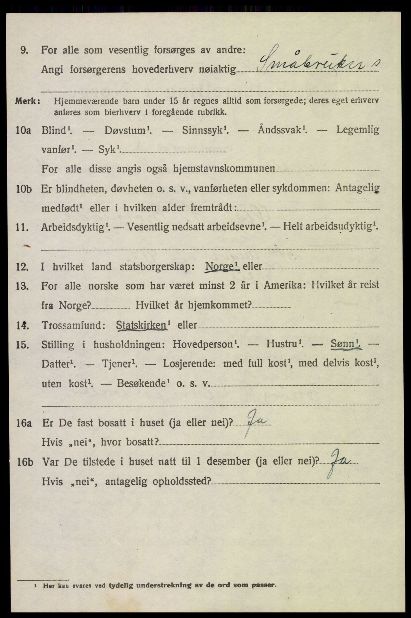 SAH, Folketelling 1920 for 0428 Trysil herred, 1920, s. 7010