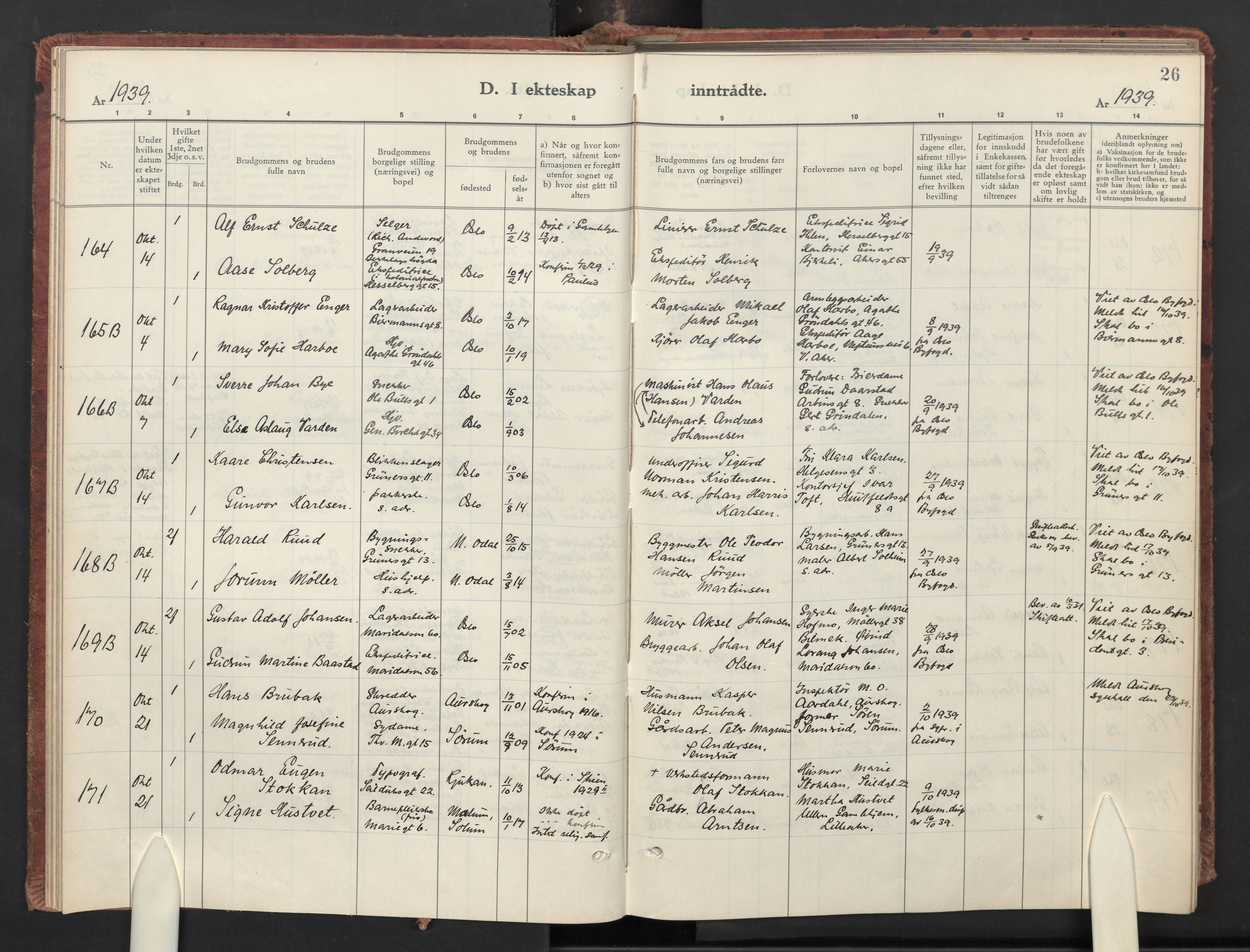 Paulus prestekontor Kirkebøker, AV/SAO-A-10871/F/Fa/L0031: Ministerialbok nr. 31, 1938-1948, s. 26