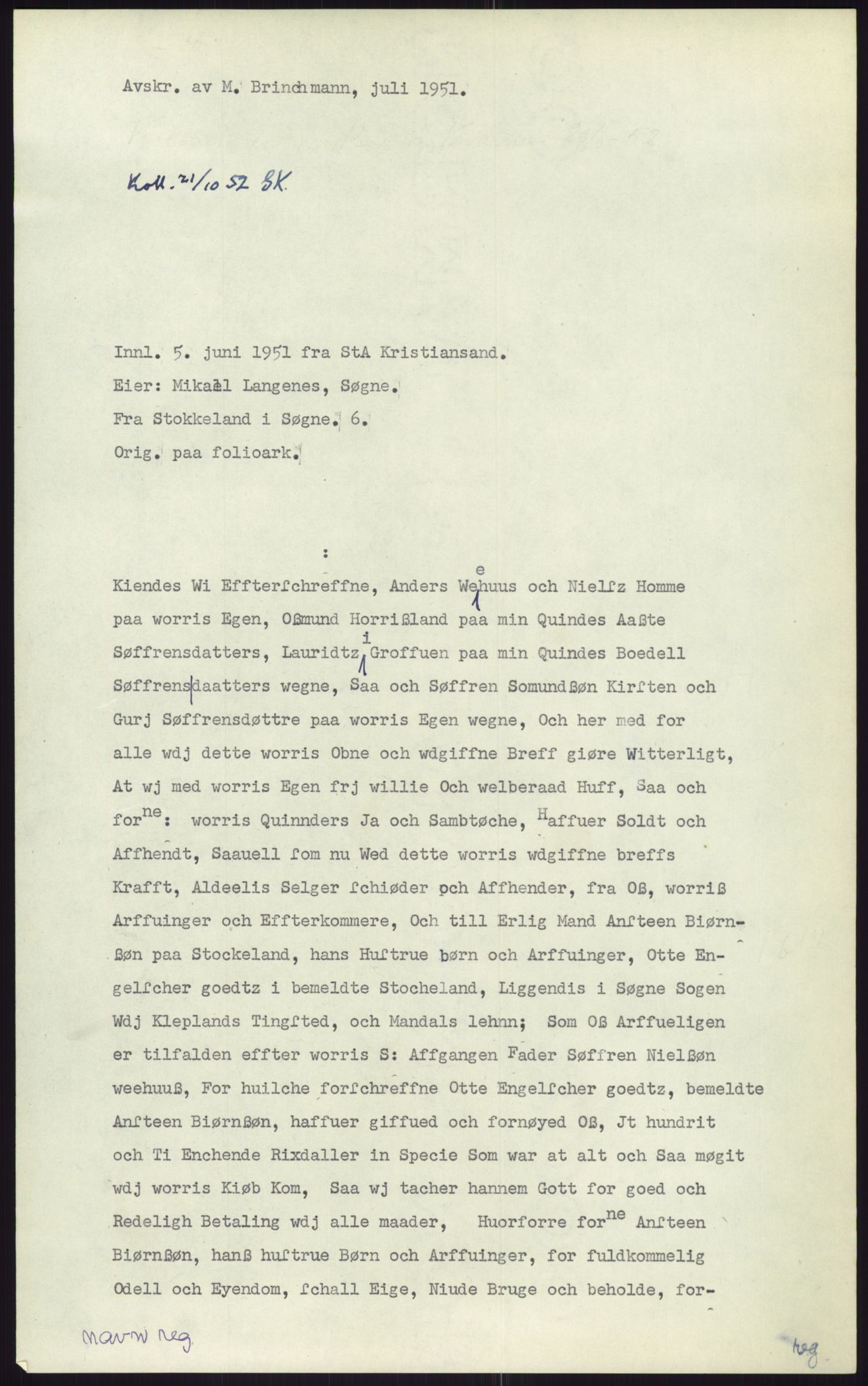 Samlinger til kildeutgivelse, Diplomavskriftsamlingen, AV/RA-EA-4053/H/Ha, s. 3221