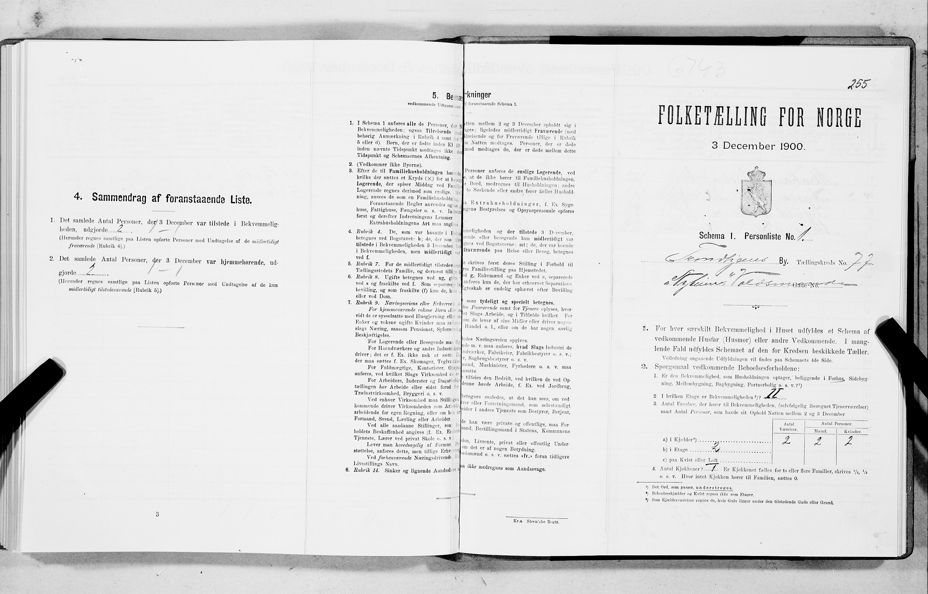 SAT, Folketelling 1900 for 1601 Trondheim kjøpstad, 1900, s. 15485