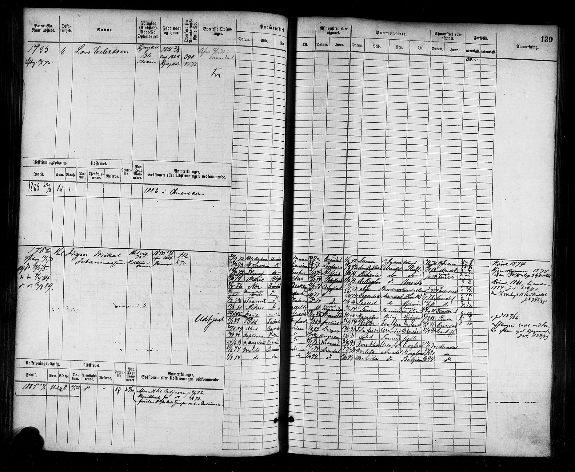 Farsund mønstringskrets, AV/SAK-2031-0017/F/Fb/L0003: Hovedrulle nr 1509-2274, M-6, 1868-1915, s. 145