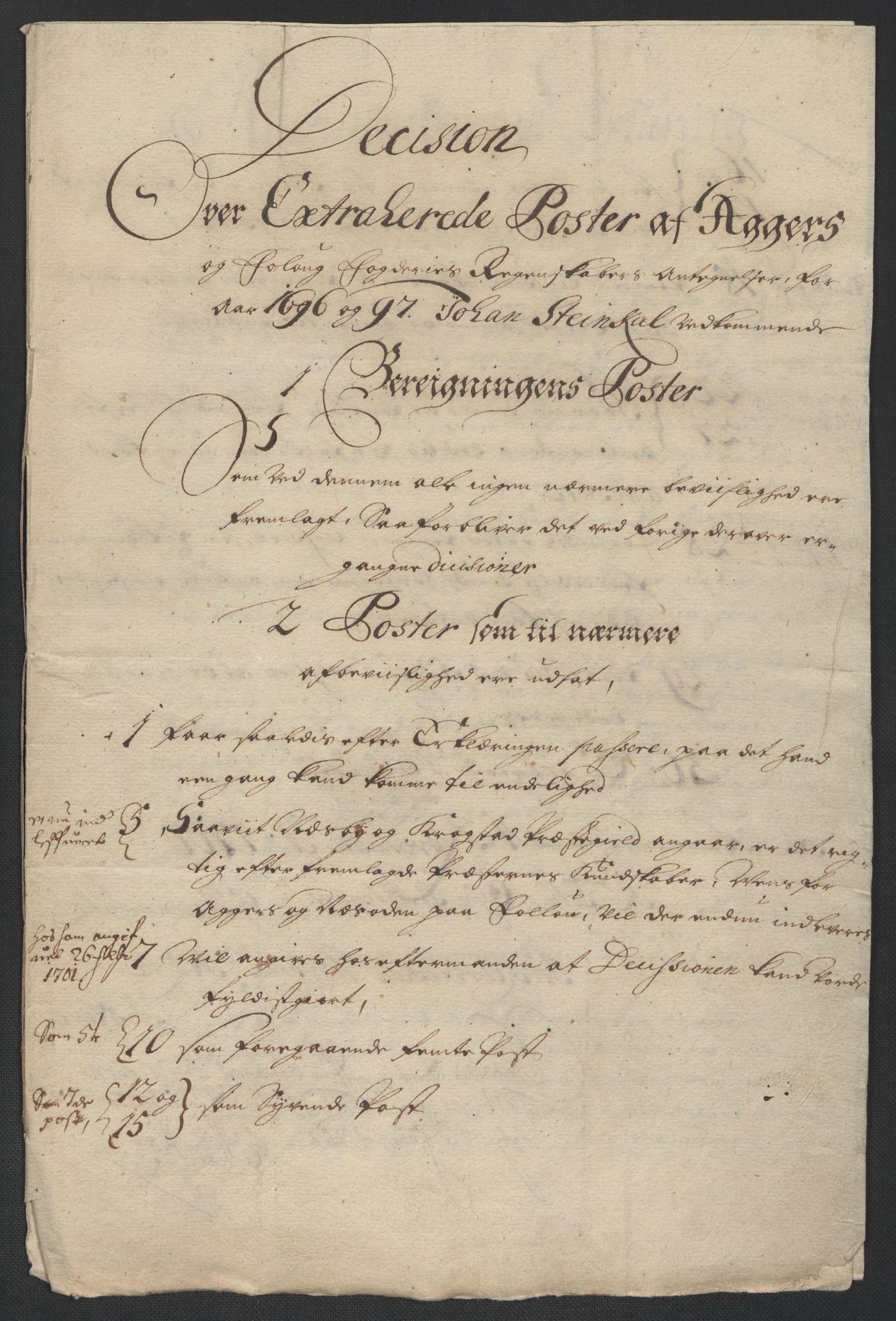 Rentekammeret inntil 1814, Reviderte regnskaper, Fogderegnskap, AV/RA-EA-4092/R10/L0441: Fogderegnskap Aker og Follo, 1698, s. 301