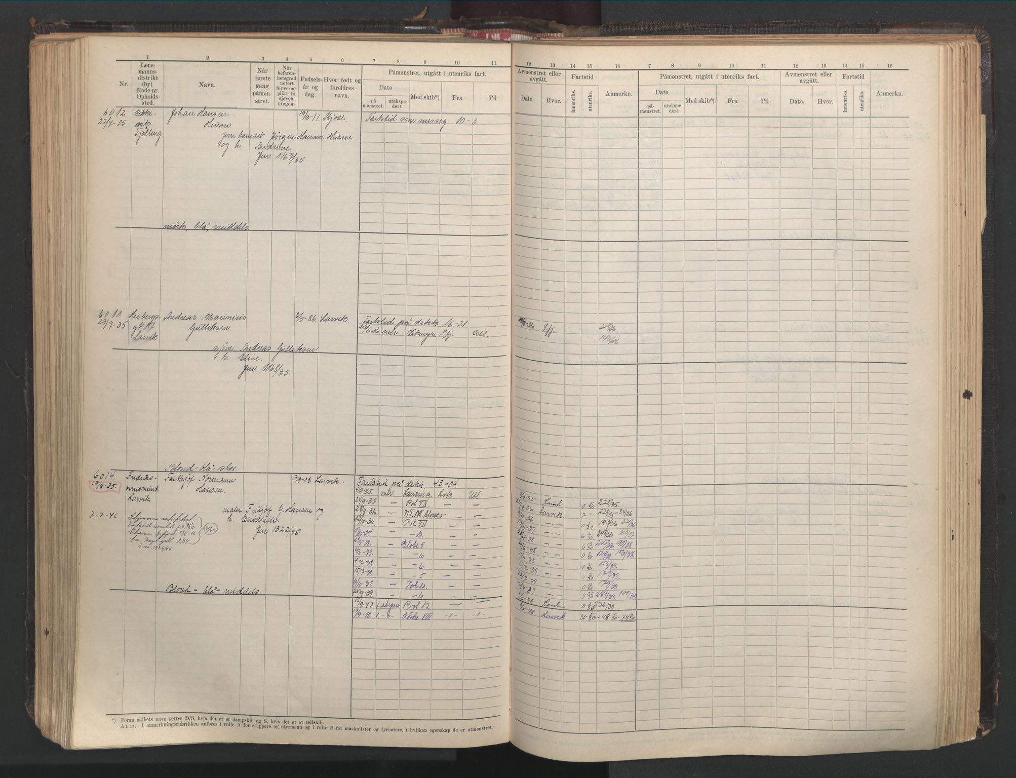 Larvik innrulleringskontor, AV/SAKO-A-787/F/Fc/L0013: Hovedrulle, 1926-1946, s. 276