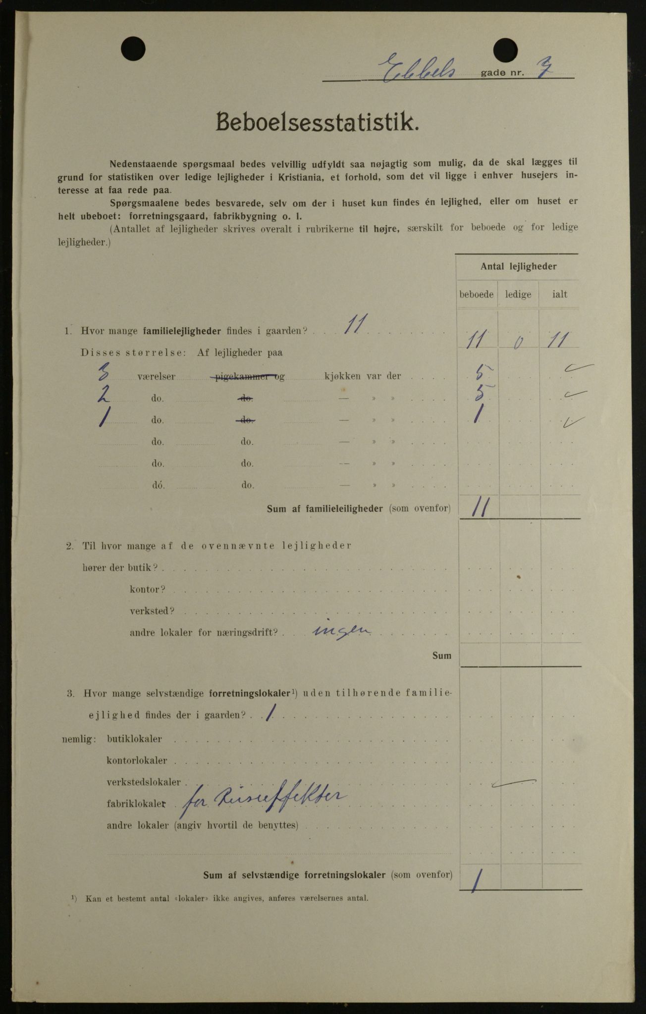 OBA, Kommunal folketelling 1.2.1908 for Kristiania kjøpstad, 1908, s. 16804