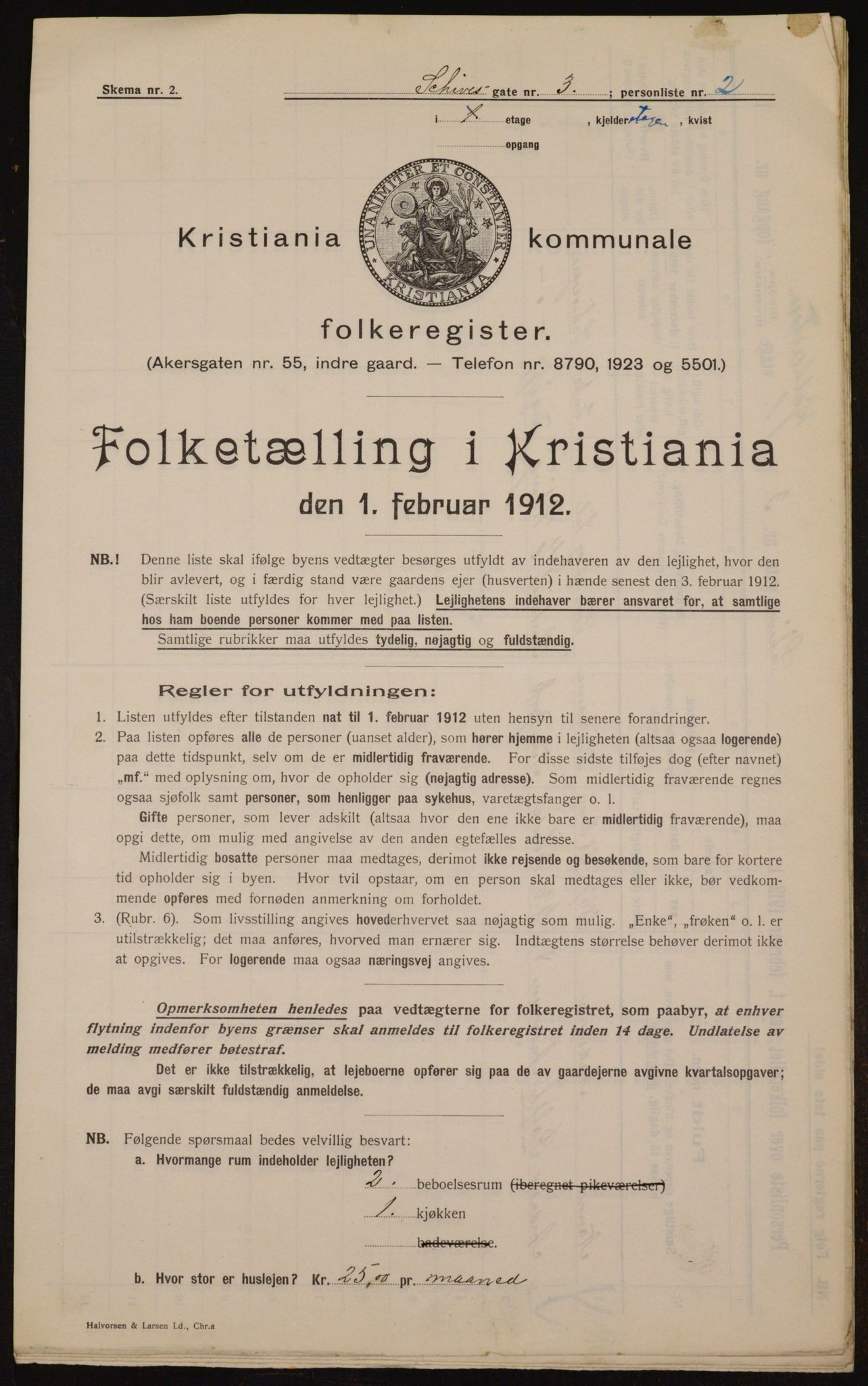 OBA, Kommunal folketelling 1.2.1912 for Kristiania, 1912, s. 89800