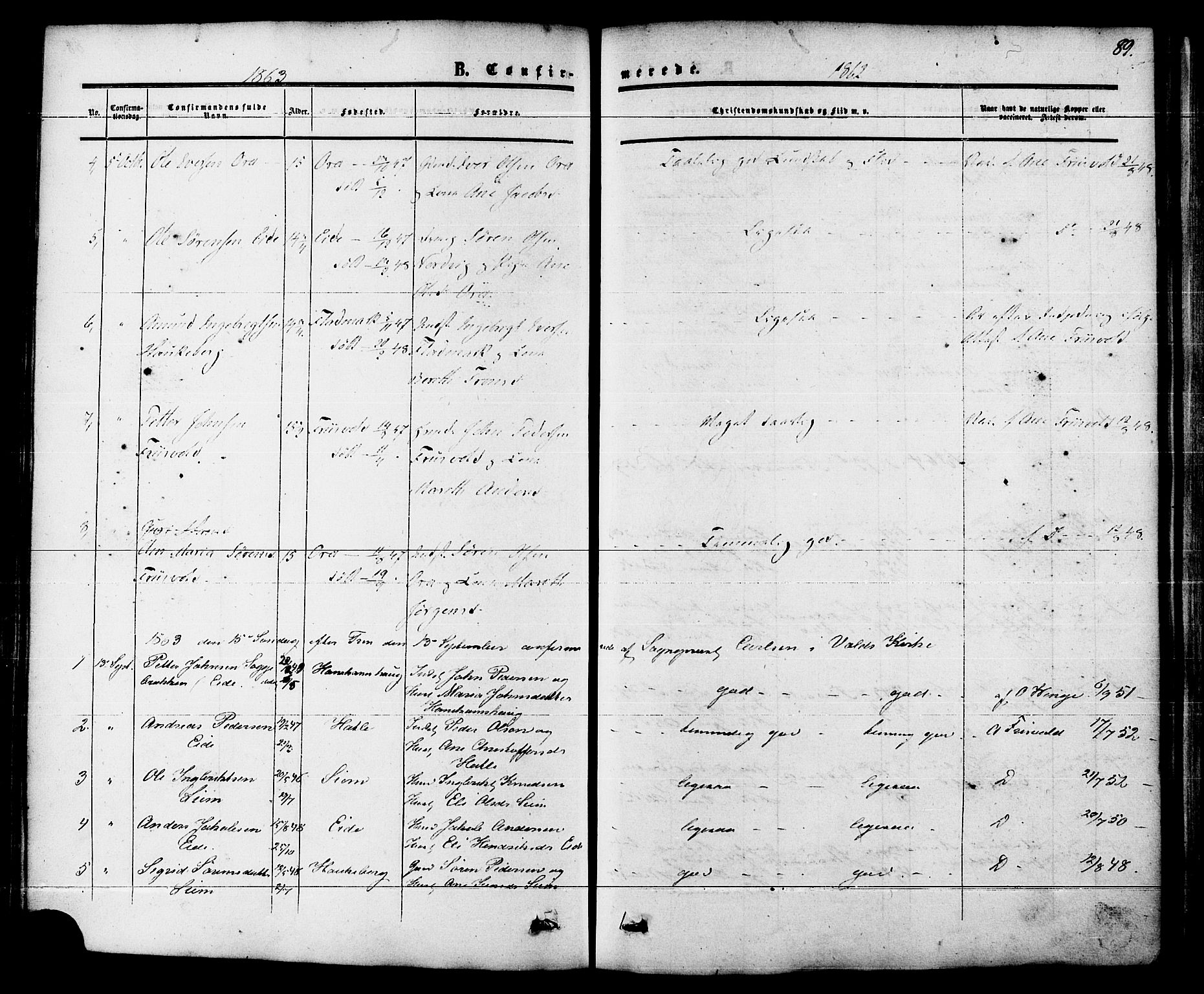 Ministerialprotokoller, klokkerbøker og fødselsregistre - Møre og Romsdal, SAT/A-1454/542/L0552: Ministerialbok nr. 542A02, 1854-1884, s. 89