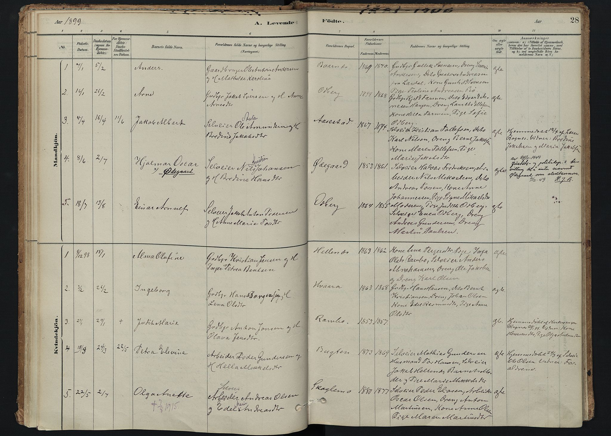 Hedrum kirkebøker, AV/SAKO-A-344/F/Fc/L0001: Ministerialbok nr. III 1, 1881-1906, s. 28