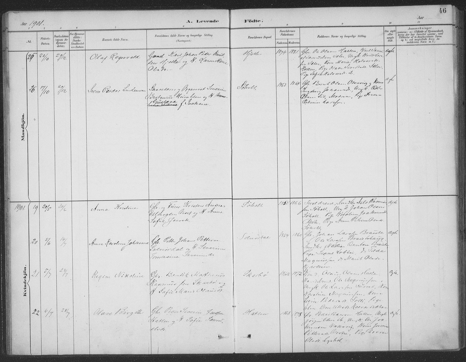 Ministerialprotokoller, klokkerbøker og fødselsregistre - Møre og Romsdal, AV/SAT-A-1454/522/L0316: Ministerialbok nr. 522A11, 1890-1911, s. 46