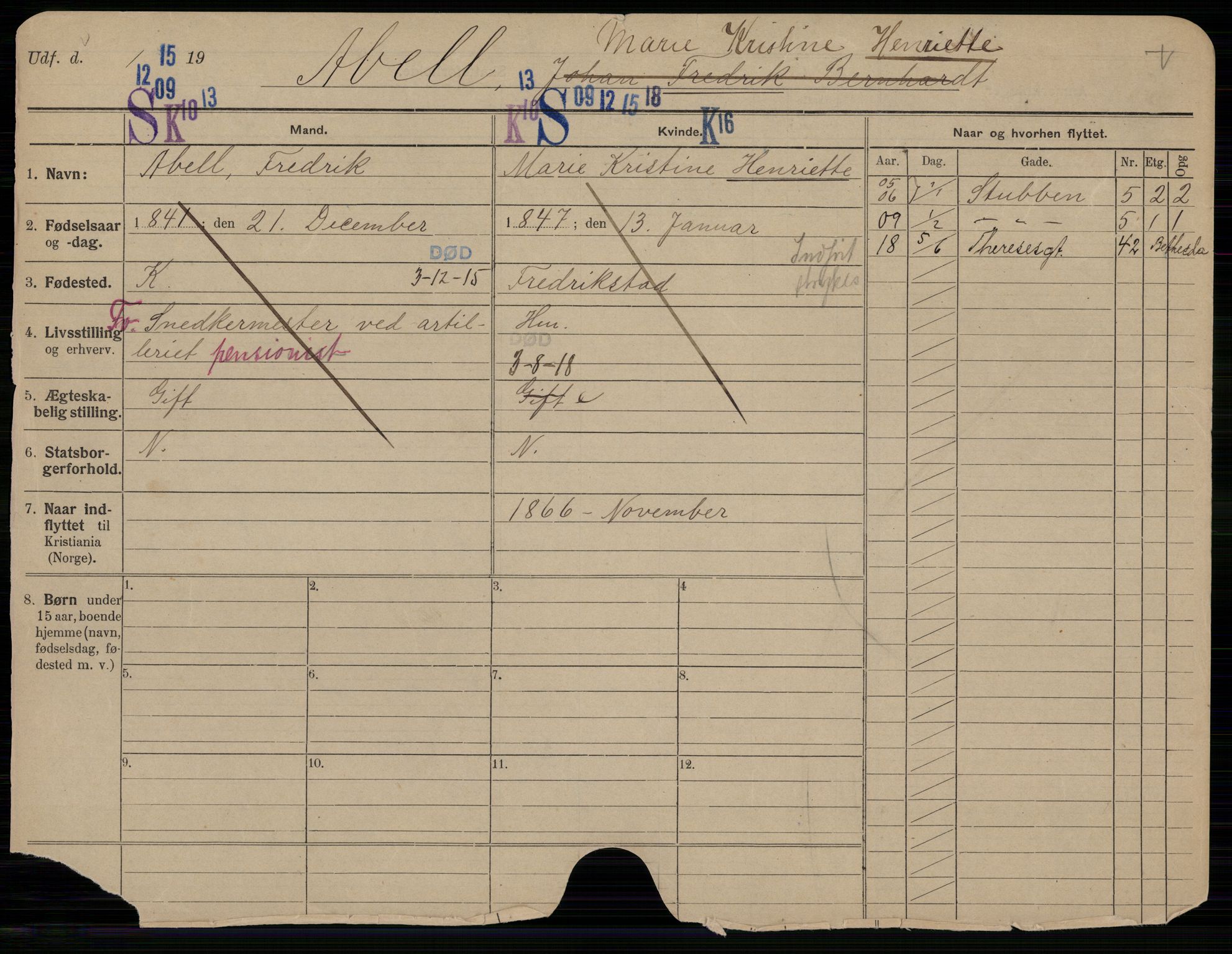 Oslo folkeregister, Registerkort, SAO/A-11715/G/Gb/L0026: Kvinner, 1918