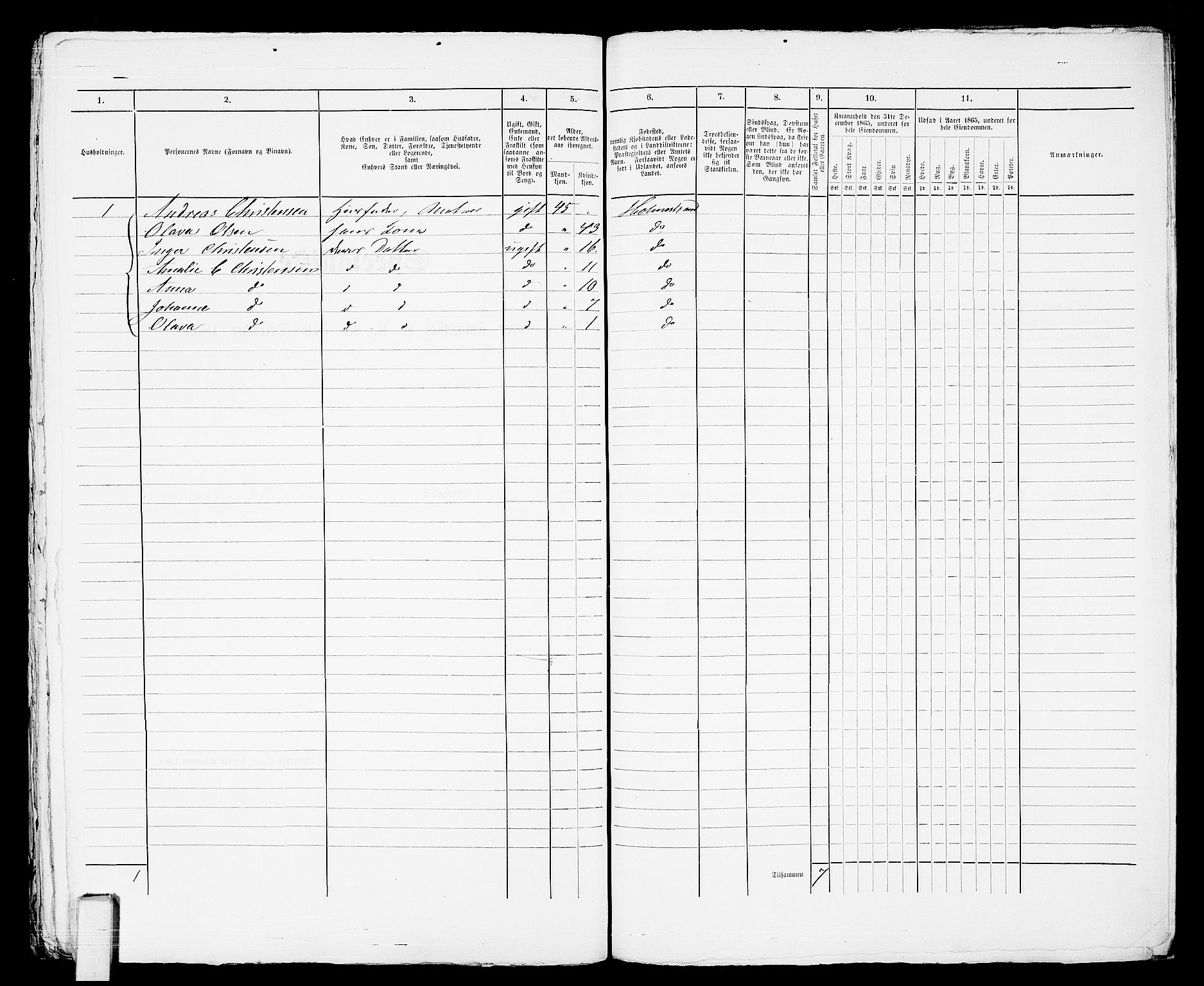 RA, Folketelling 1865 for 0702B Botne prestegjeld, Holmestrand kjøpstad, 1865, s. 418