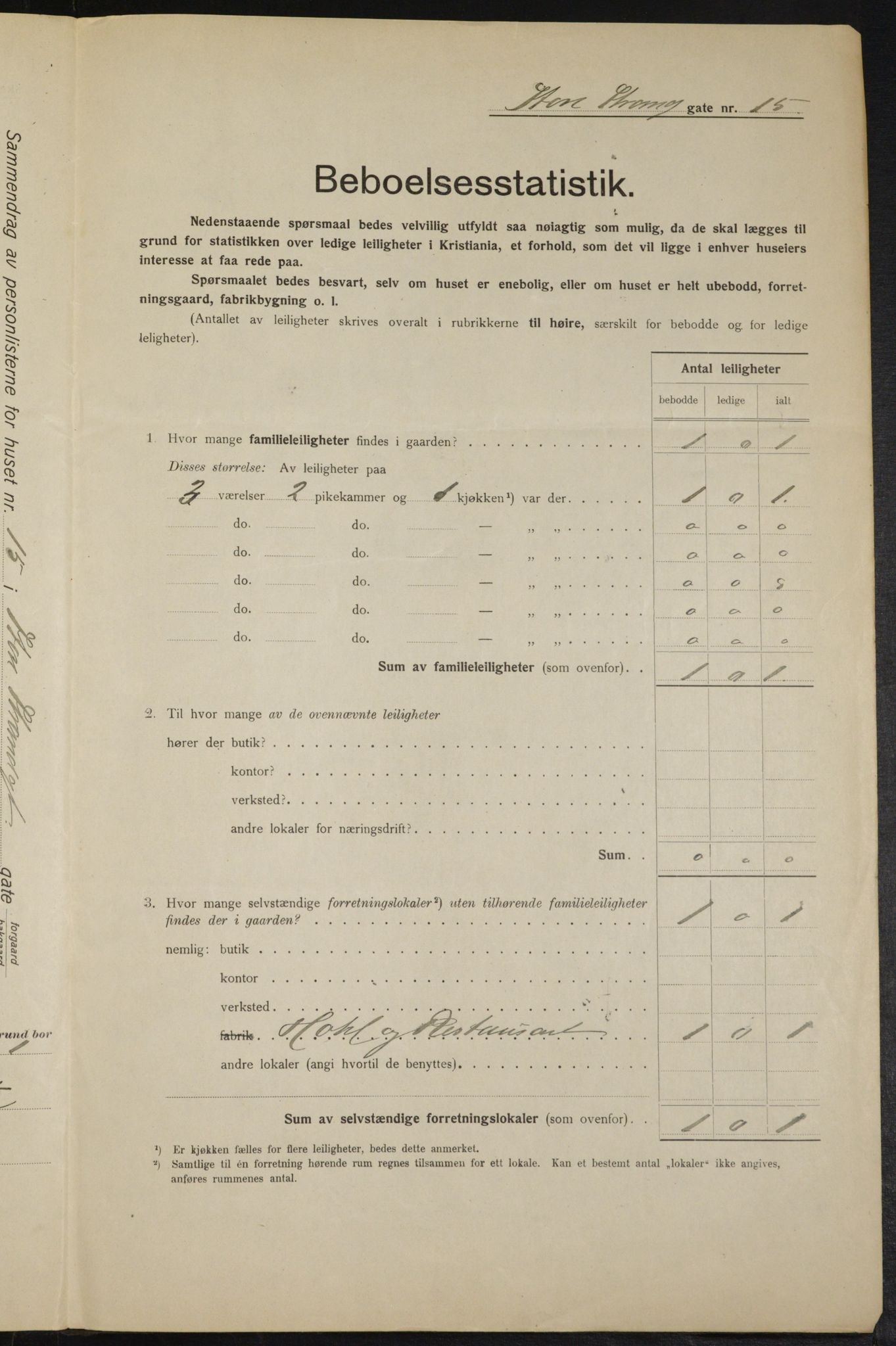 OBA, Kommunal folketelling 1.2.1915 for Kristiania, 1915, s. 103012