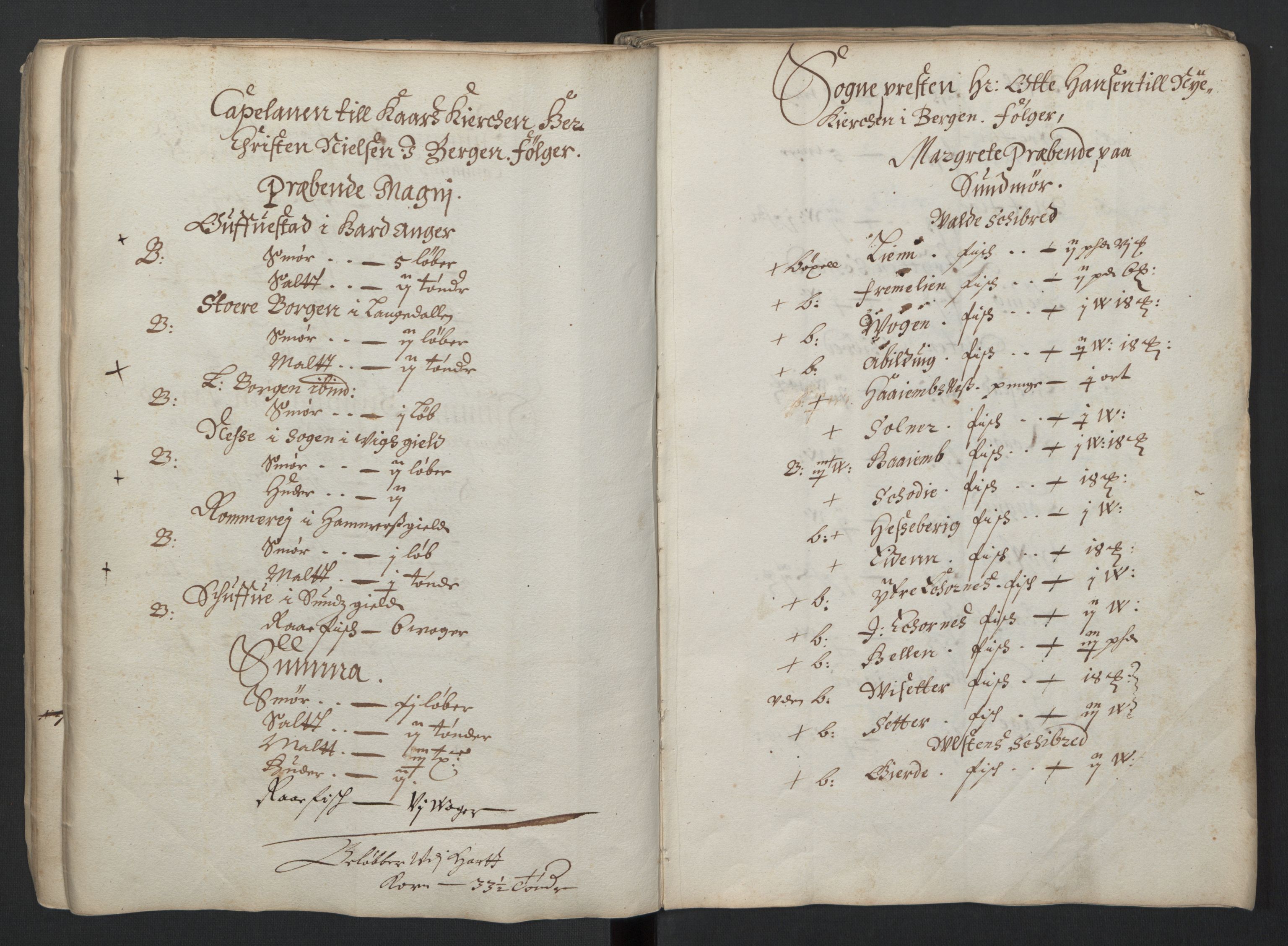 Rentekammeret inntil 1814, Realistisk ordnet avdeling, AV/RA-EA-4070/L/L0026/0001: Bergen lagdømme: / Jordebok over det benefiserte gods, 1661