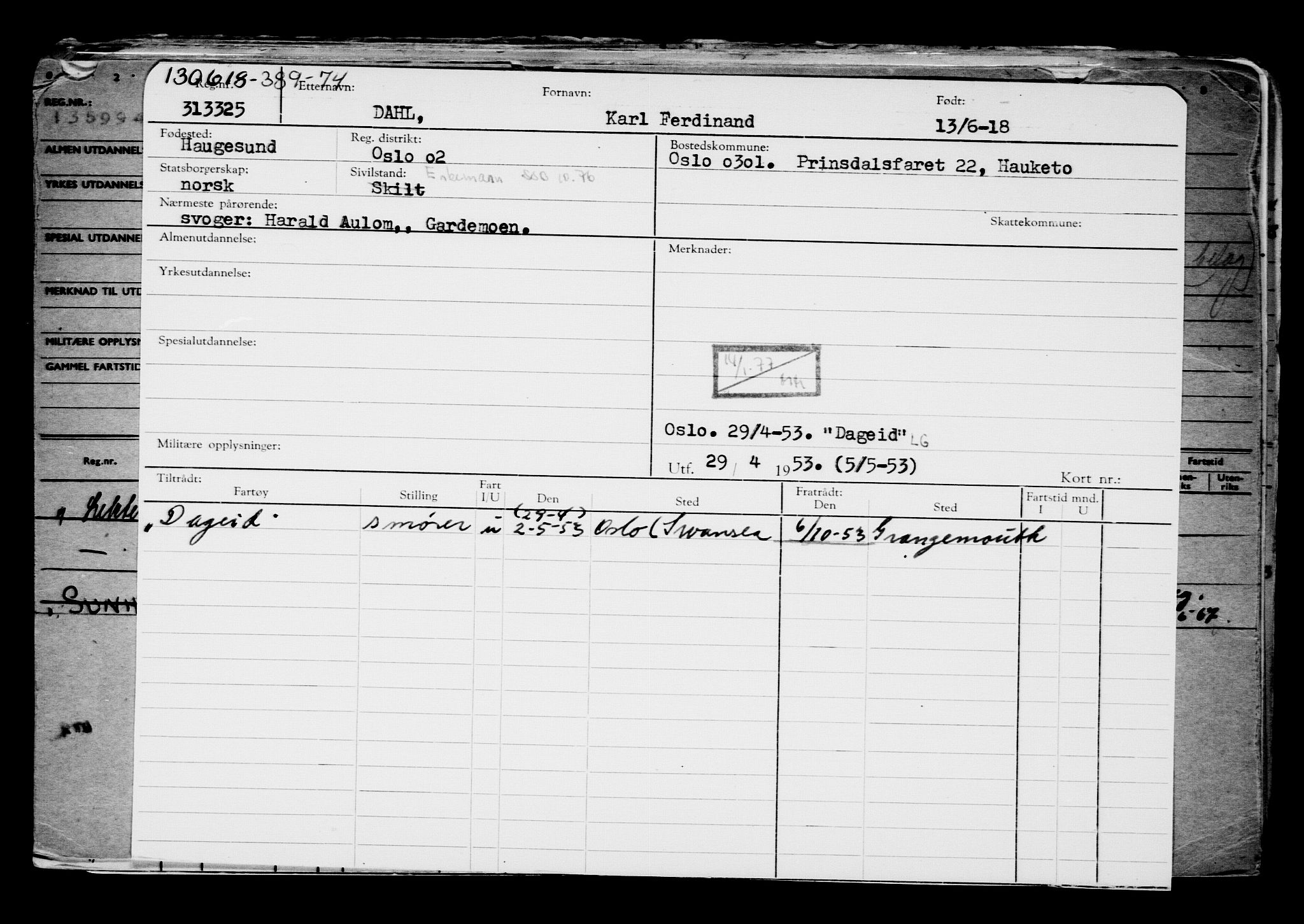 Direktoratet for sjømenn, AV/RA-S-3545/G/Gb/L0159: Hovedkort, 1918, s. 269