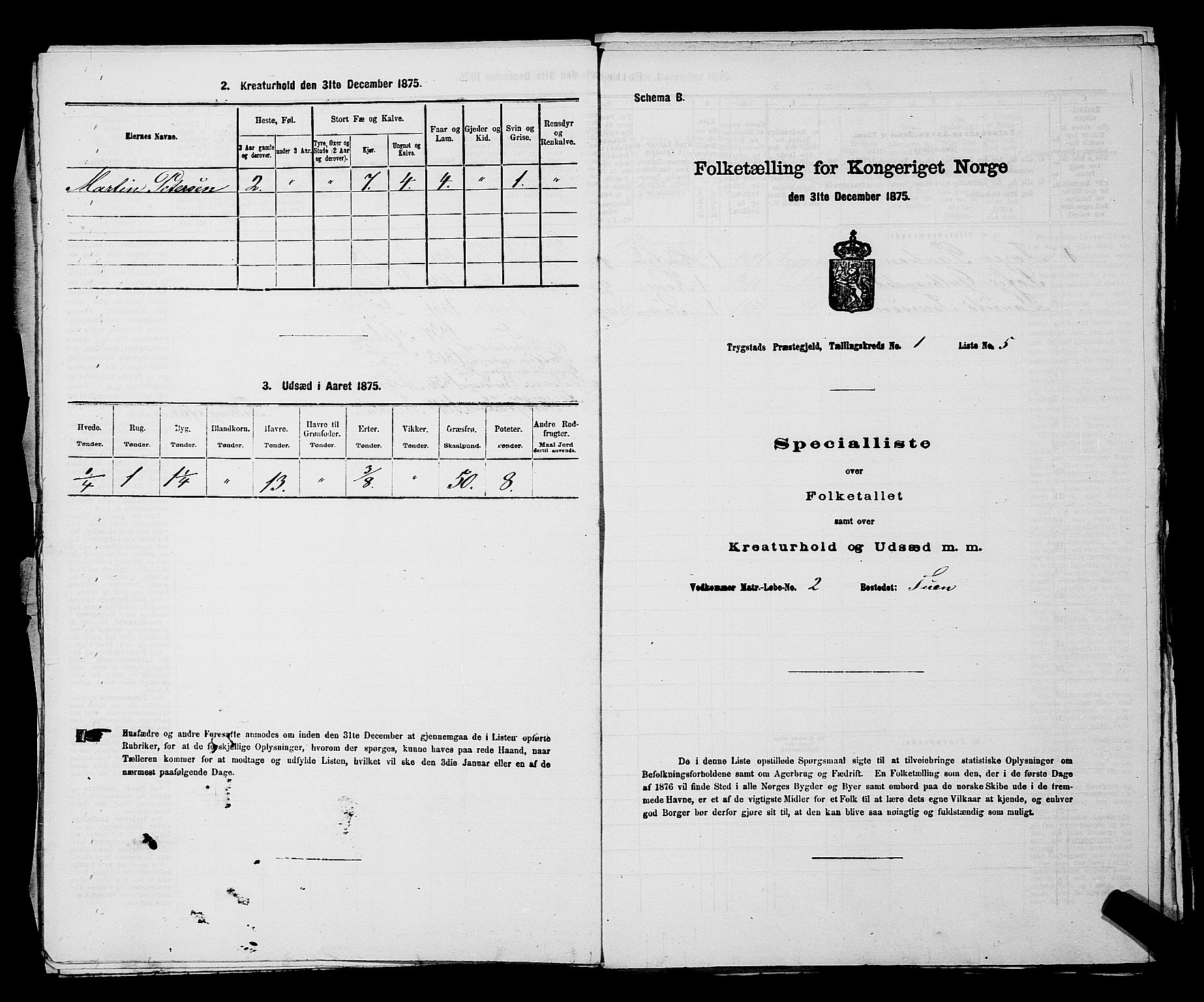 RA, Folketelling 1875 for 0122P Trøgstad prestegjeld, 1875, s. 53