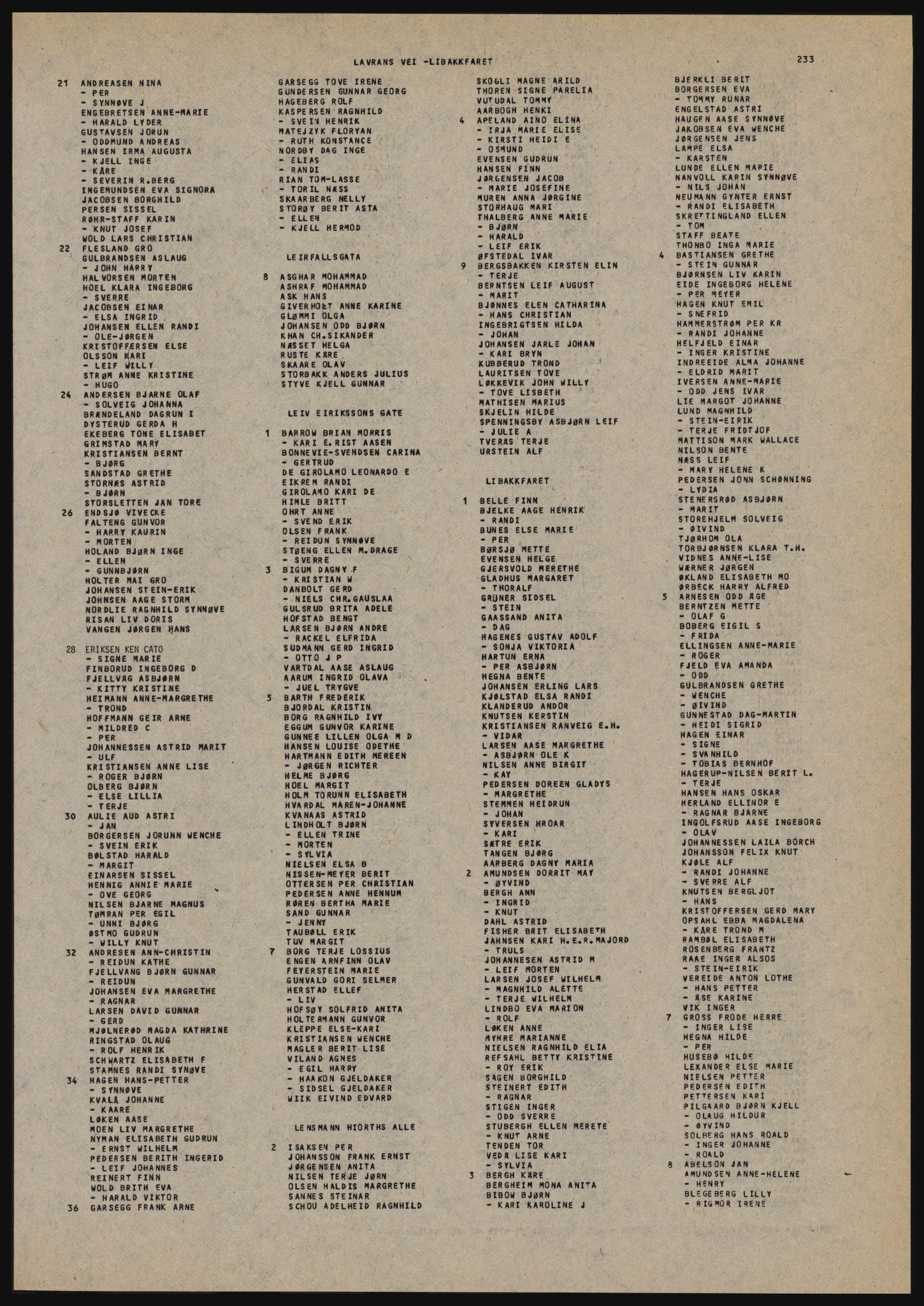 Kristiania/Oslo adressebok, PUBL/-, 1982-1983, s. 233