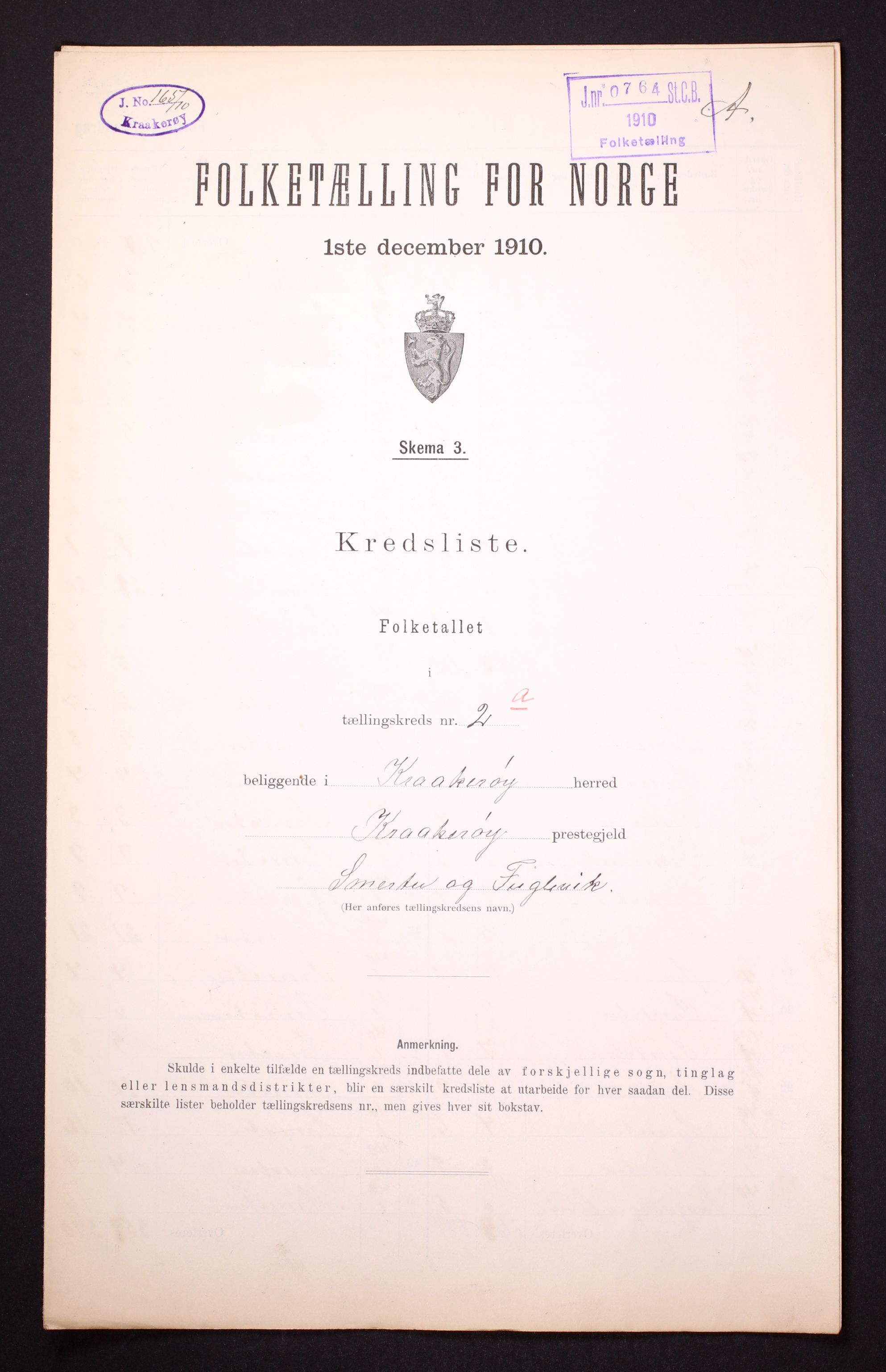 RA, Folketelling 1910 for 0133 Kråkerøy herred, 1910, s. 7