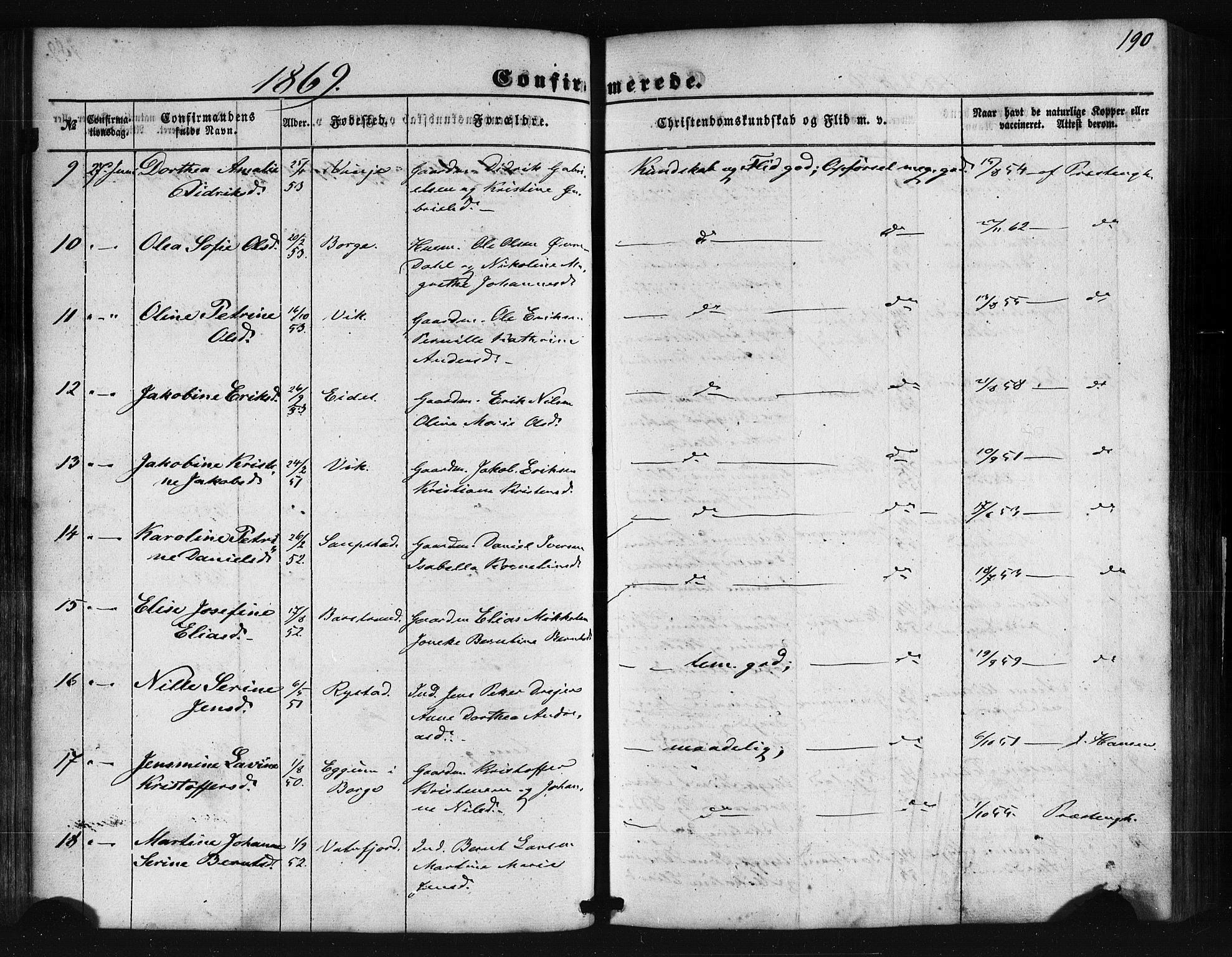 Ministerialprotokoller, klokkerbøker og fødselsregistre - Nordland, SAT/A-1459/876/L1095: Ministerialbok nr. 876A01, 1863-1885, s. 190