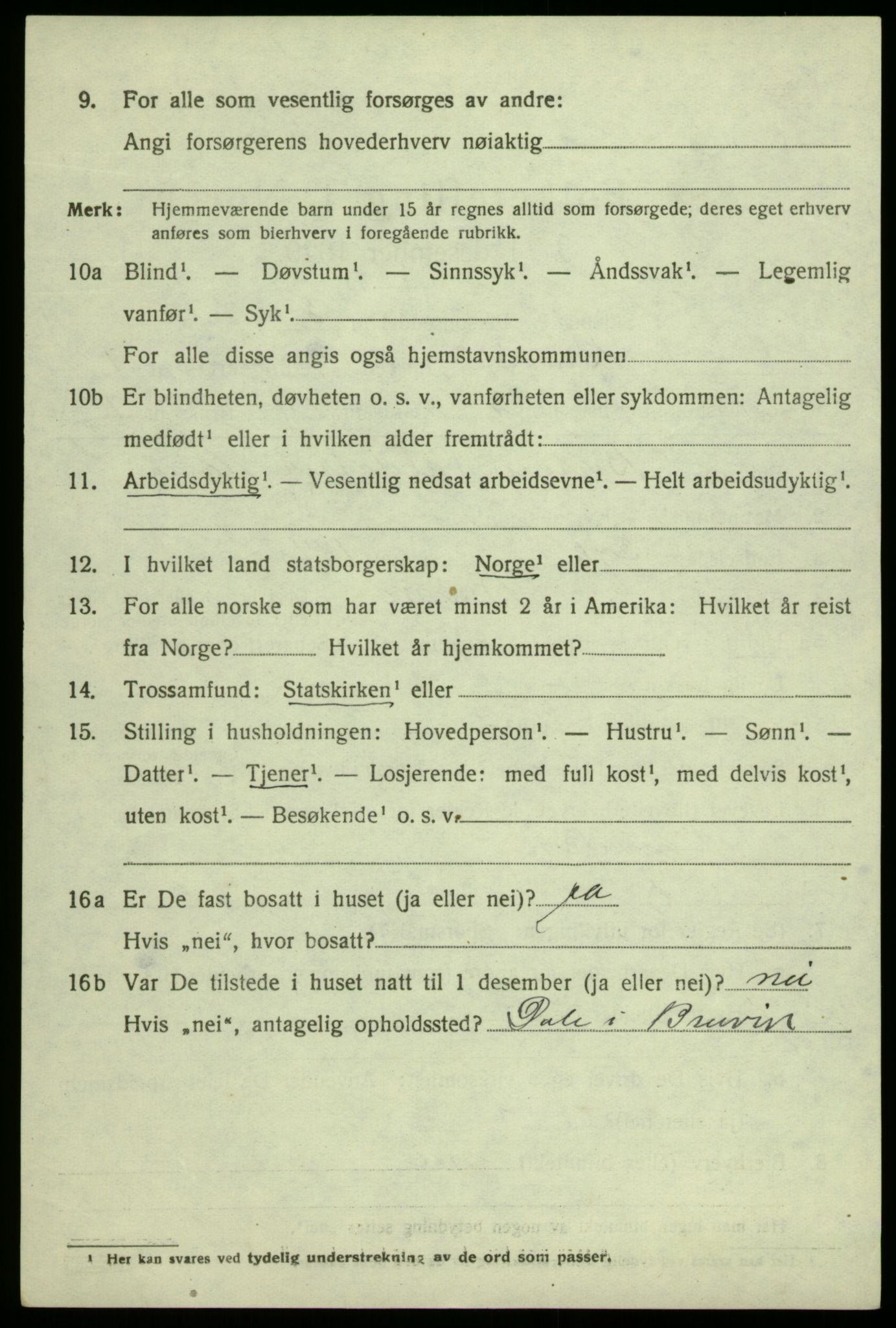 SAB, Folketelling 1920 for 1251 Bruvik herred, 1920, s. 1111