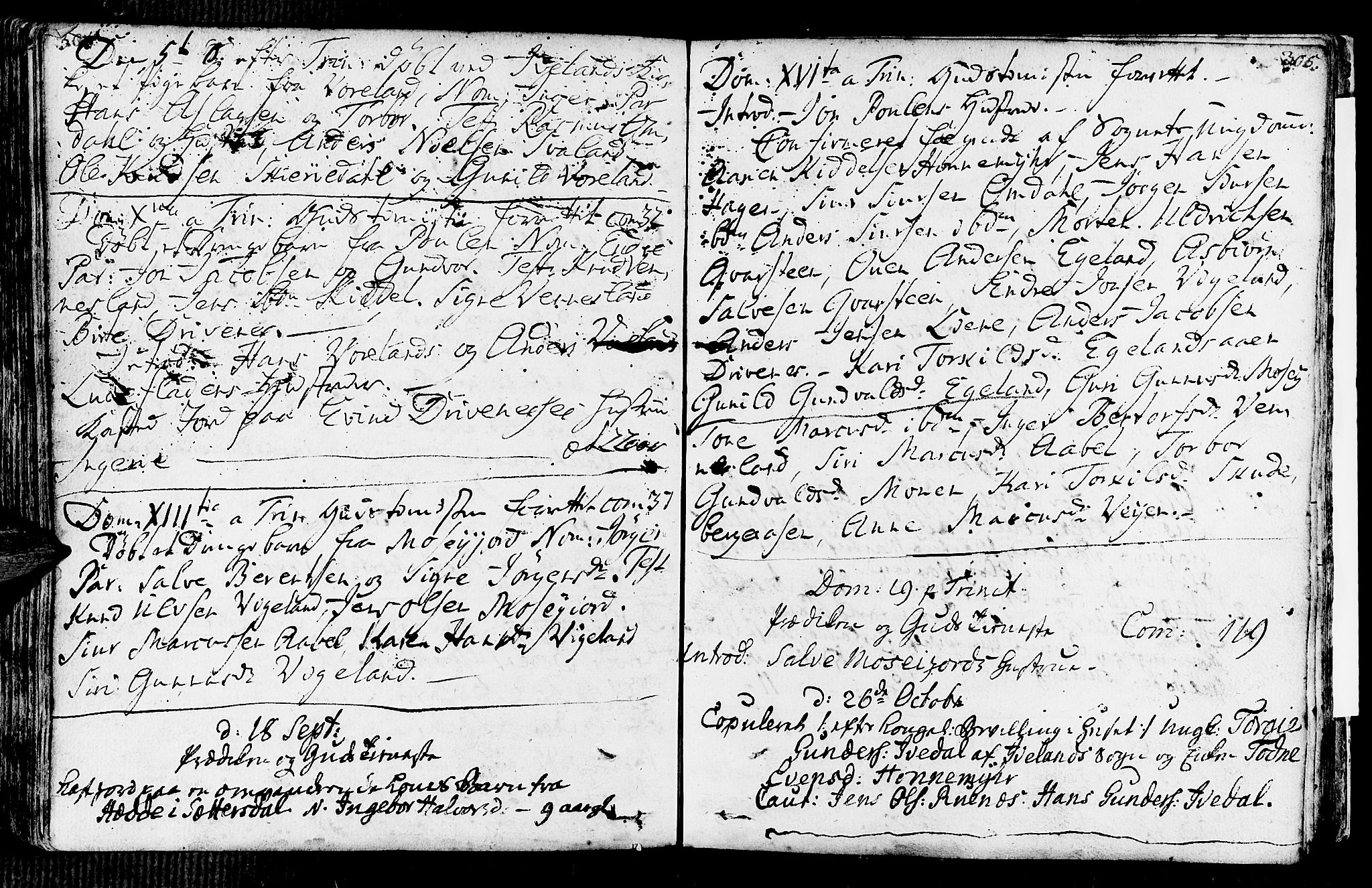 Vennesla sokneprestkontor, AV/SAK-1111-0045/Fa/Fab/L0001: Ministerialbok nr. A 1, 1741-1794, s. 304-305