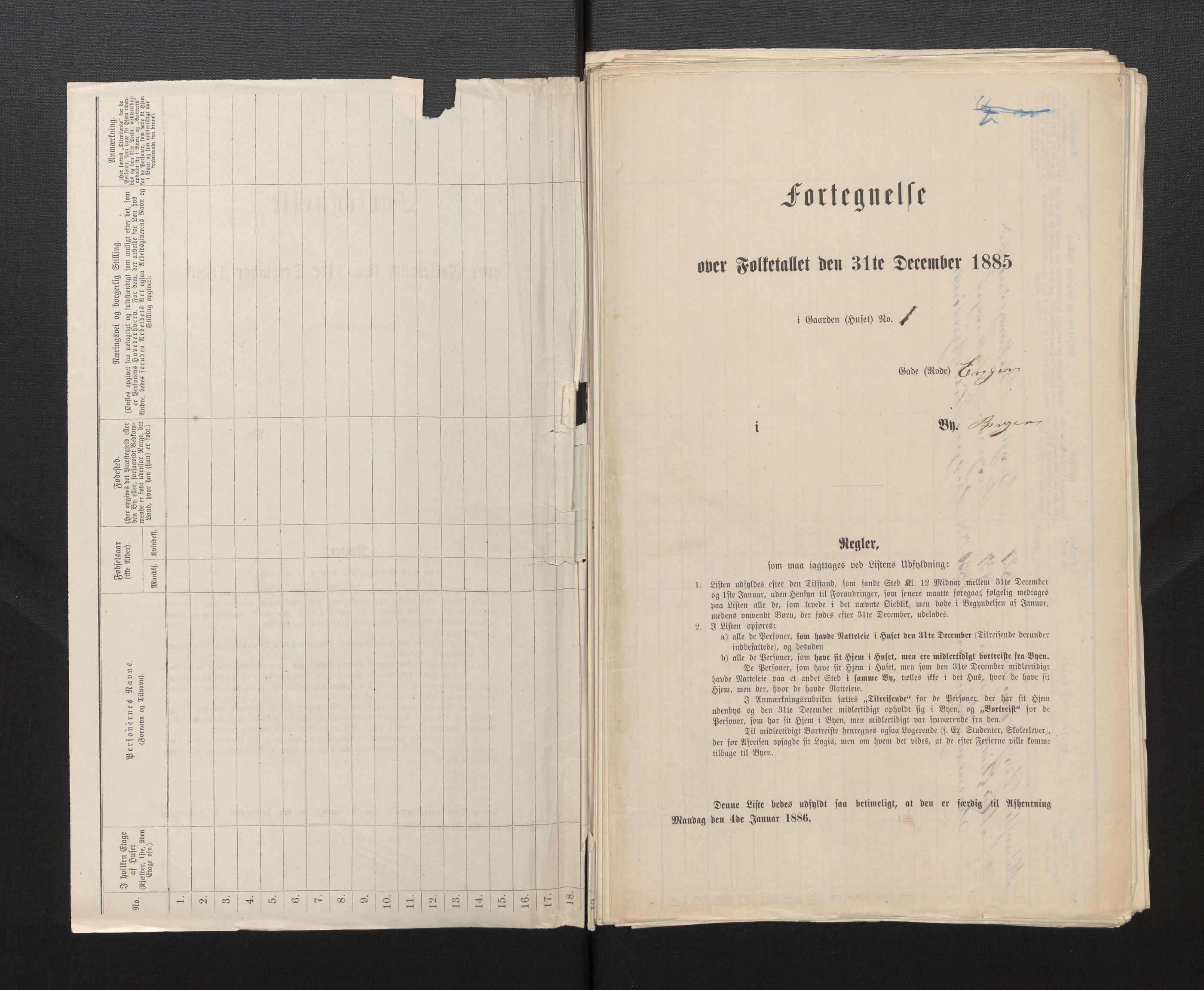 SAB, Folketelling 1885 for 1301 Bergen kjøpstad, 1885, s. 1041