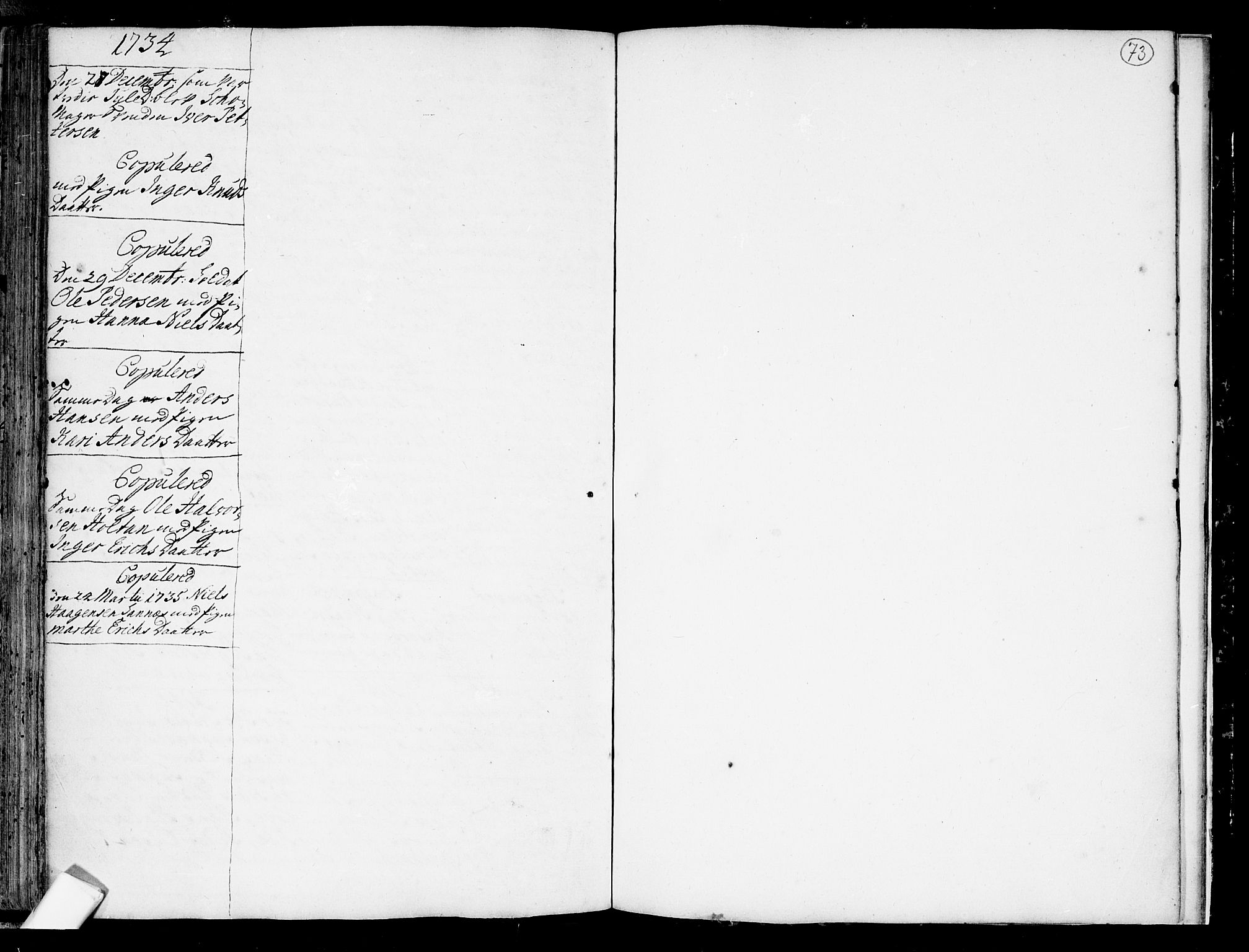 Tjølling kirkebøker, AV/SAKO-A-60/F/Fa/L0002: Ministerialbok nr. 2, 1716-1734, s. 73