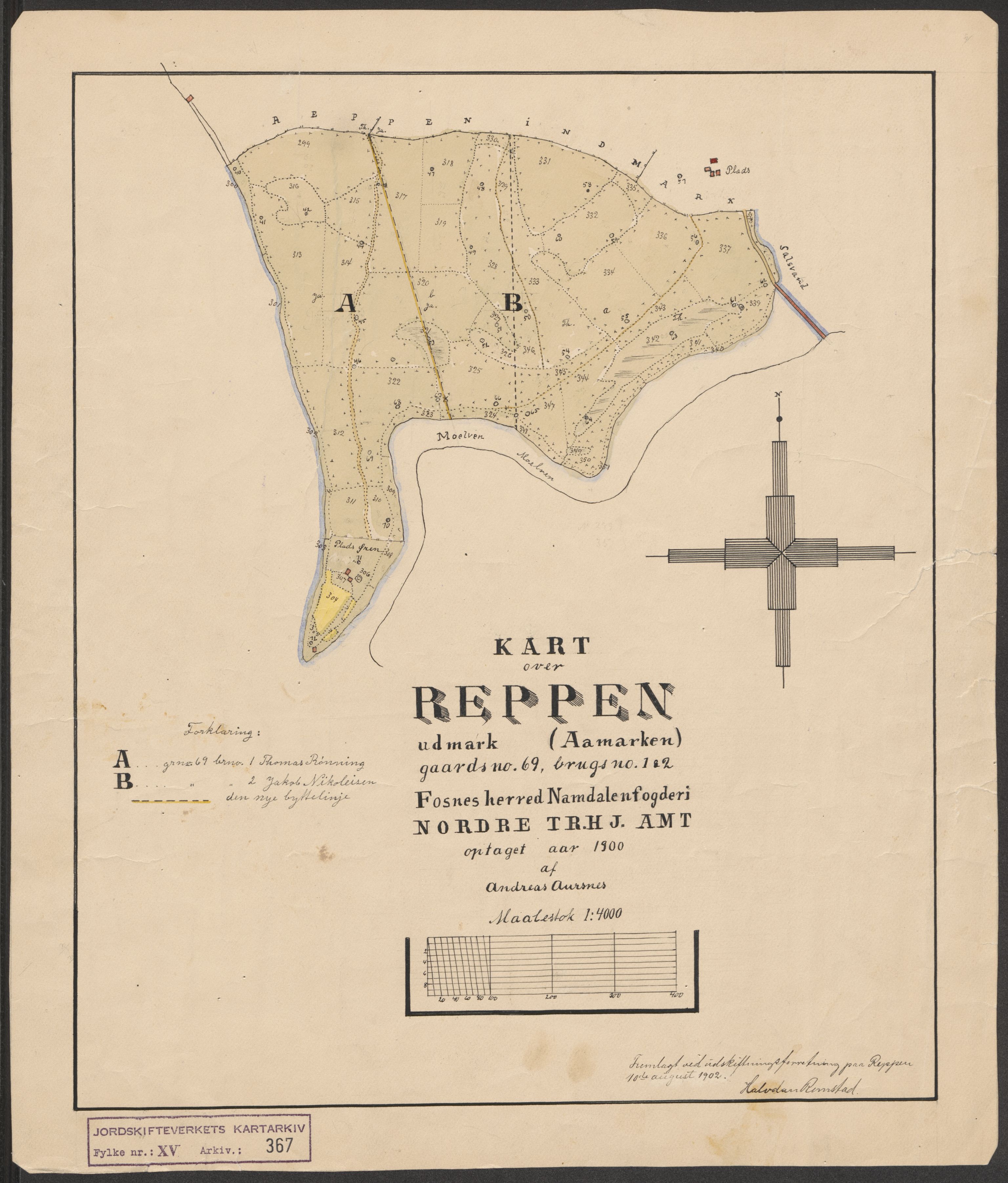 Jordskifteverkets kartarkiv, RA/S-3929/T, 1859-1988, s. 457