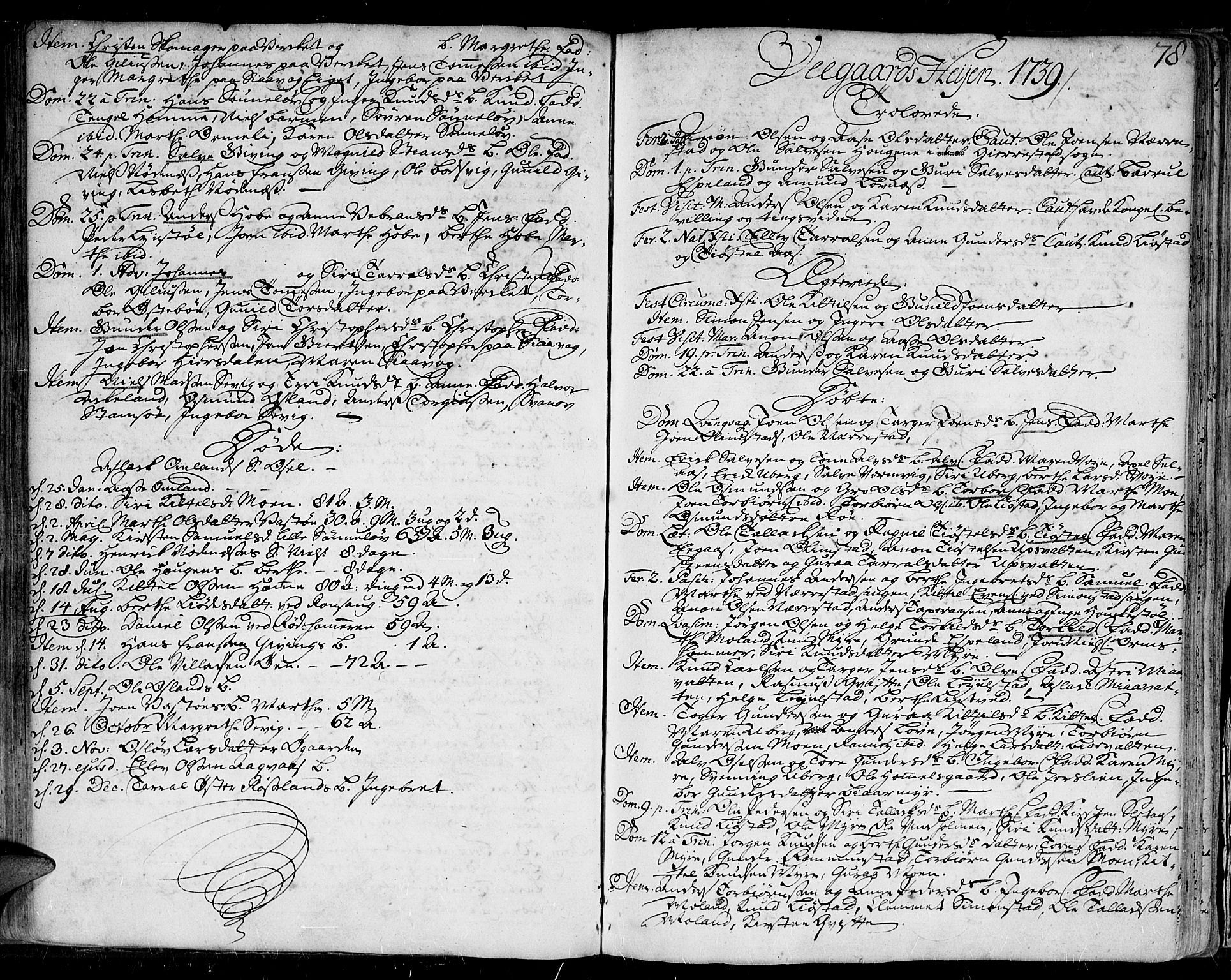 Gjerstad sokneprestkontor, AV/SAK-1111-0014/F/Fa/Faa/L0002: Ministerialbok nr. A 2, 1717-1779, s. 78