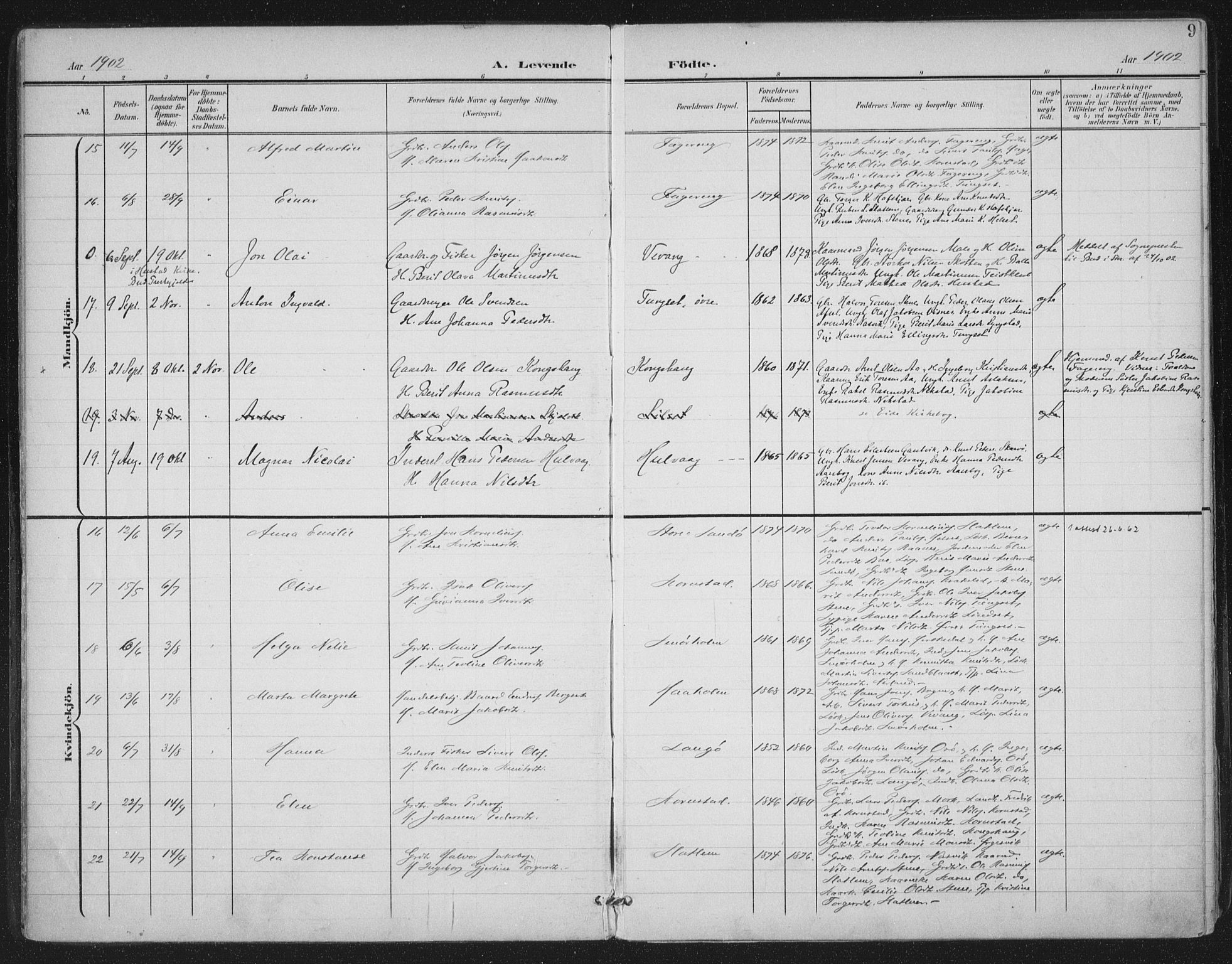 Ministerialprotokoller, klokkerbøker og fødselsregistre - Møre og Romsdal, AV/SAT-A-1454/570/L0833: Ministerialbok nr. 570A07, 1901-1914, s. 9