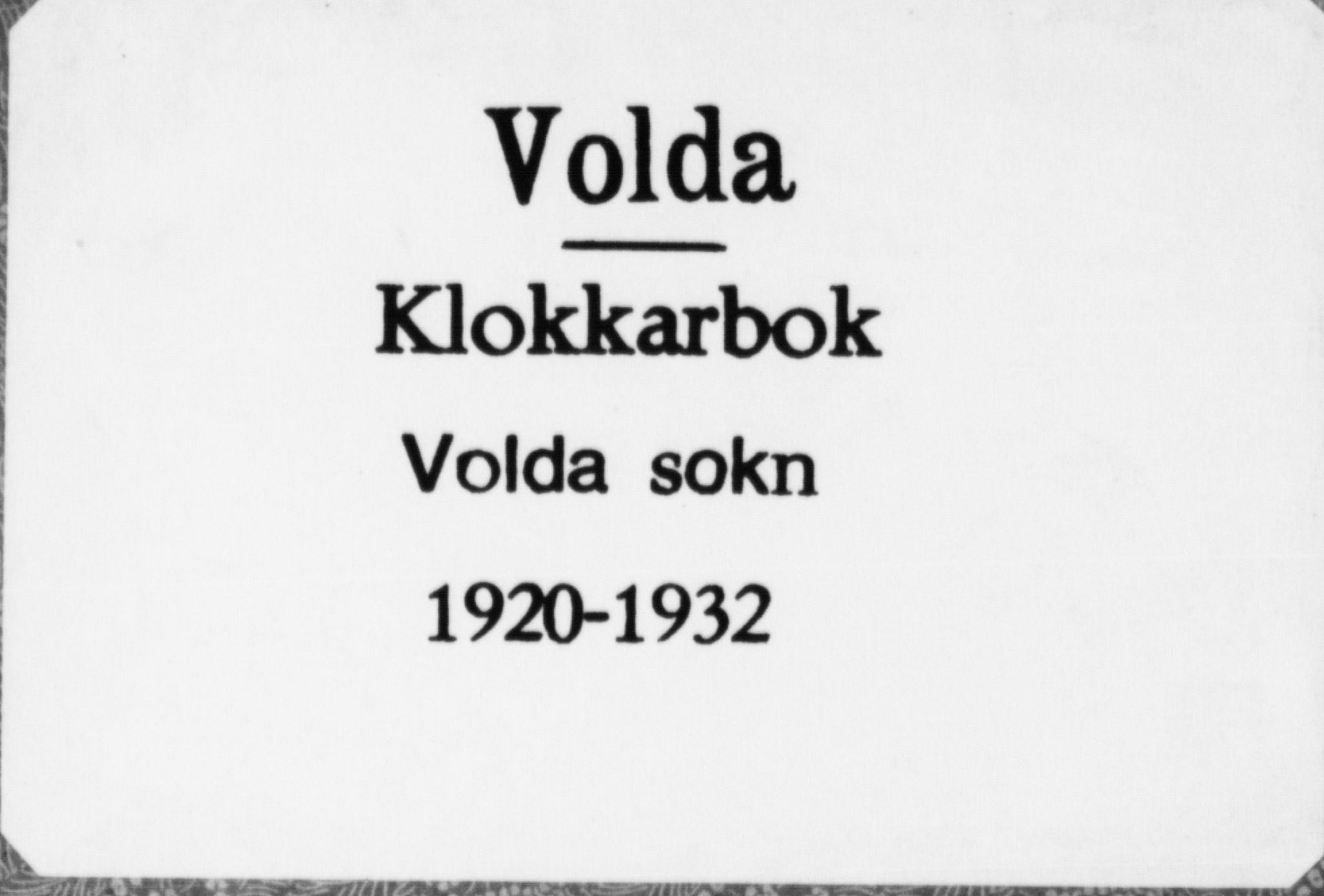 Ministerialprotokoller, klokkerbøker og fødselsregistre - Møre og Romsdal, SAT/A-1454/511/L0160: Klokkerbok nr. 511C06, 1920-1932