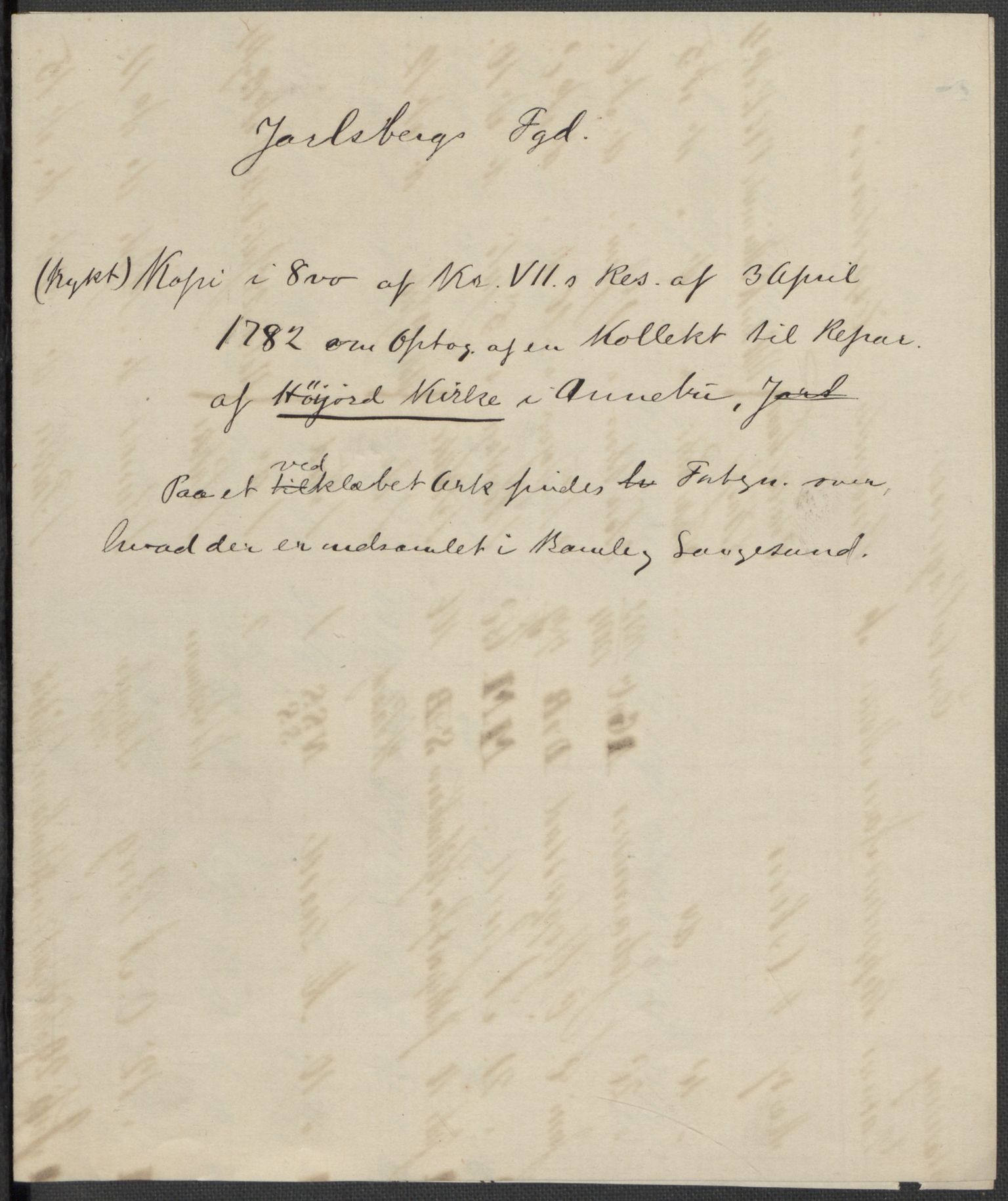 Riksarkivets diplomsamling, AV/RA-EA-5965/F15/L0025: Prestearkiv - Vestfold, 1572-1782, s. 9