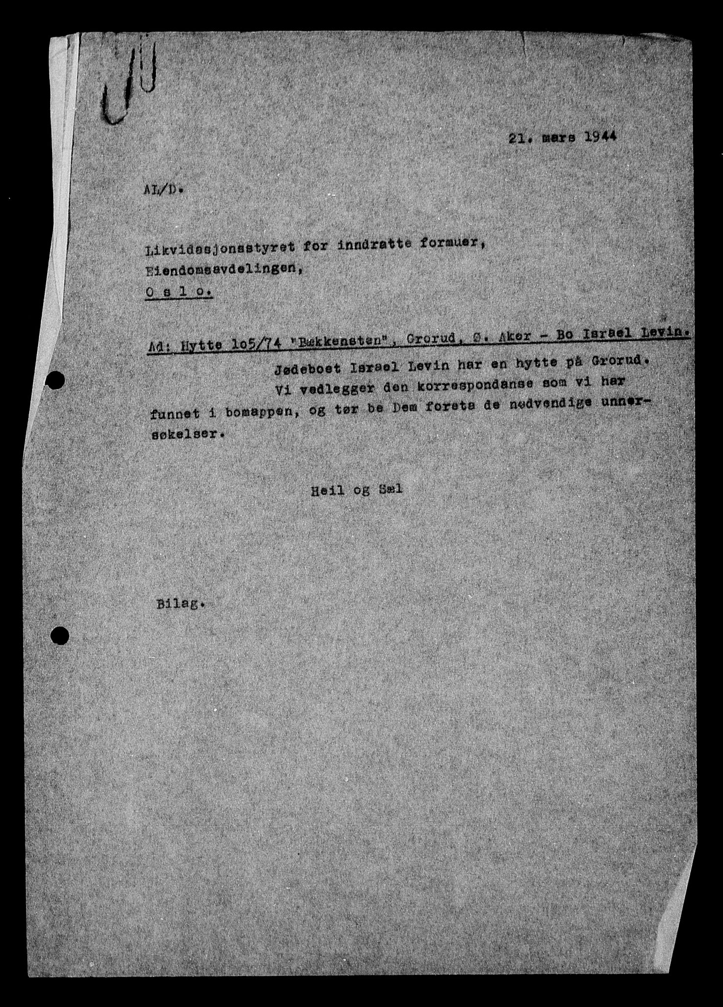 Justisdepartementet, Tilbakeføringskontoret for inndratte formuer, AV/RA-S-1564/H/Hc/Hcc/L0957: --, 1945-1947, s. 186